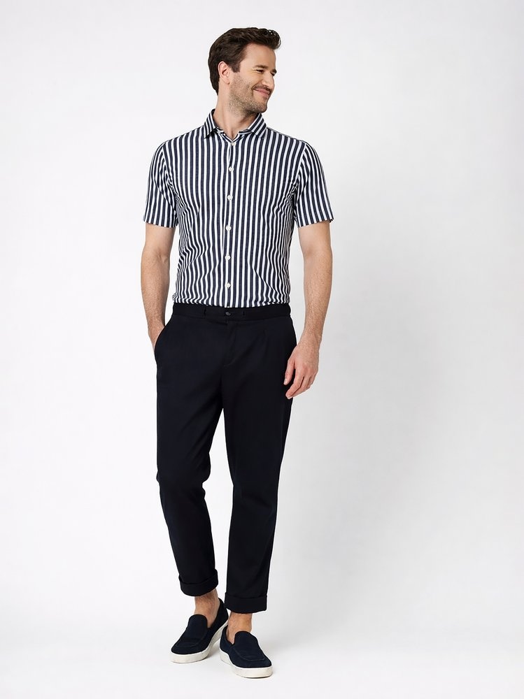 DESOTO Kurzarmhemd »Casual Kent 1/2« Jerseyhemd, slim fit, Kentkragen, bügelfrei
