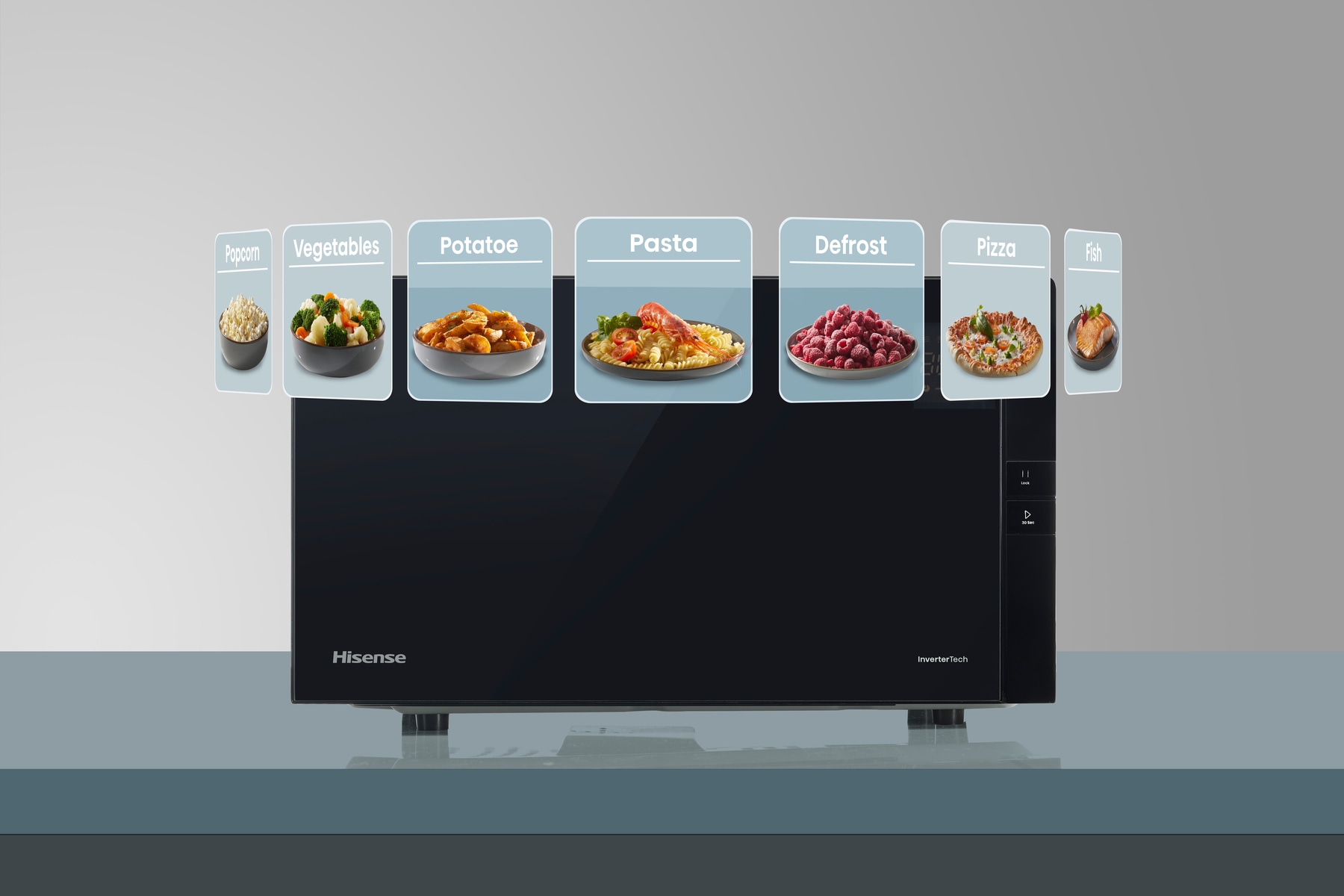 Hisense Mikrowelle »H25MOBS4HGI«, Mikrowelle-Grill, 1320 W, Inverter Technologie