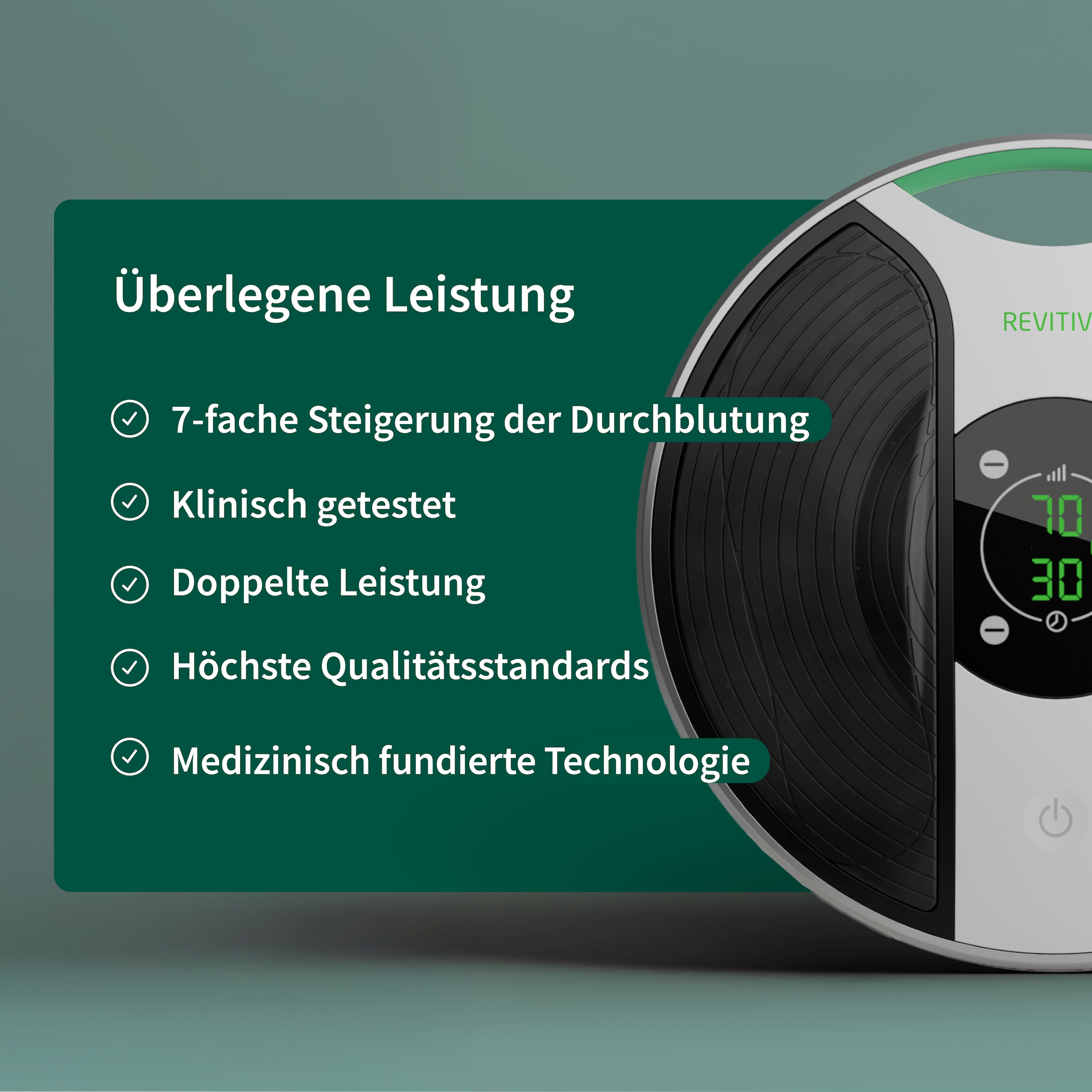 REVITIVE EMS-Fußmassage-Gerät »Medic Durchblutungs-Stimulator« Lindert Beschwerden, Schmerzen, Schwellungen, Krämpfe