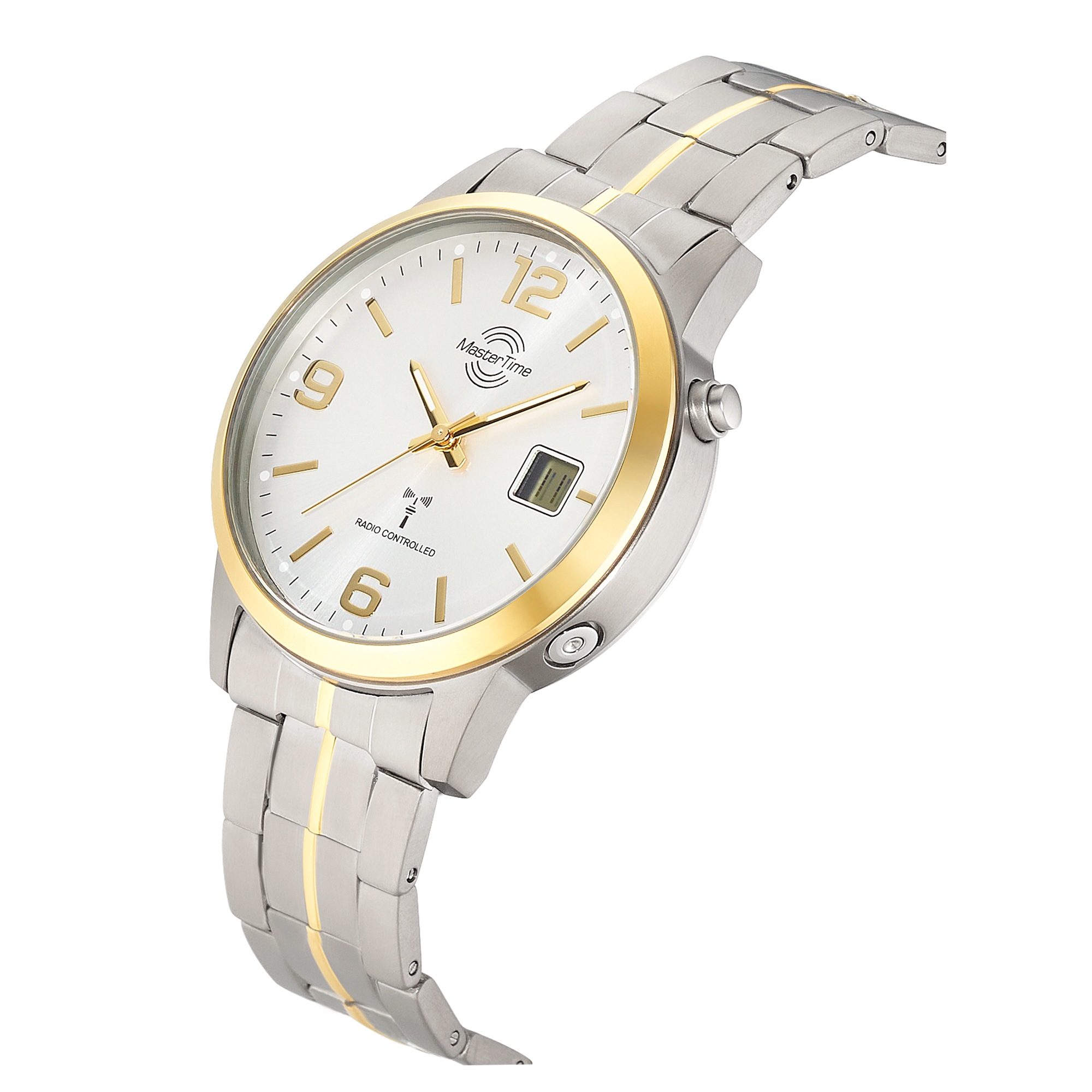 MASTER TIME Funkuhr »Expert Titan«, Quarzuhr, Armbanduhr, Herrenuhr, analog, digital