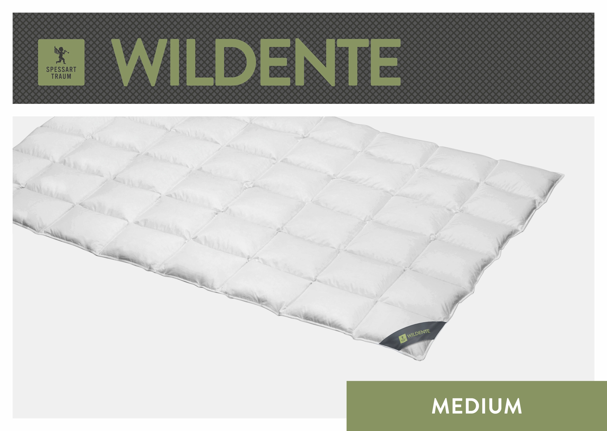 SPESSARTTRAUM Daunenbettdecke »Wildente Bettdecken 135x200cm & weitere Größen«, leicht, Füllung 100% Daunen, Bezug 100% Baumwolle, (1 St.), Bettdecken Ganzjahresbettdecke, Winter, Sommer