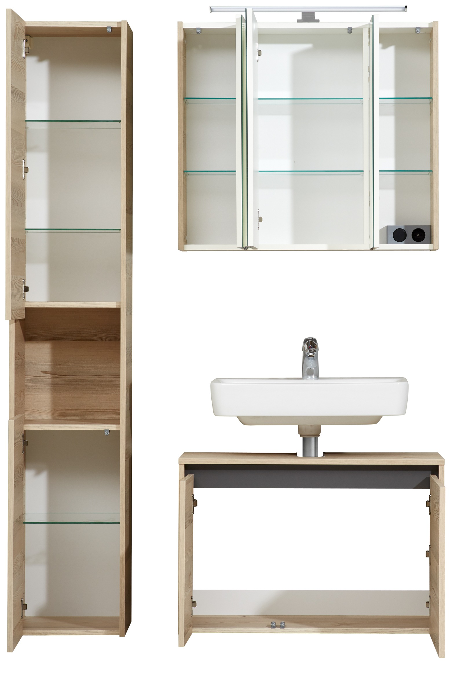 Saphir Badmöbel-Set »Quickset 393« Komplett-Set, 3 Stk. tlg. günstig online kaufen