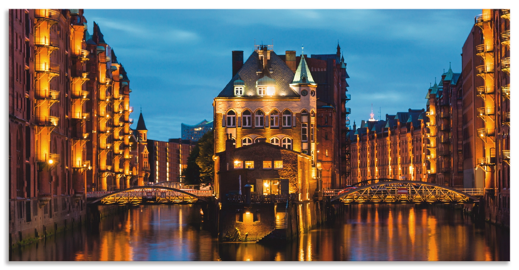 Artland Küchenrückwand »Teil der alten Speicherstadt in Hamburg«, (1 tlg.), günstig online kaufen