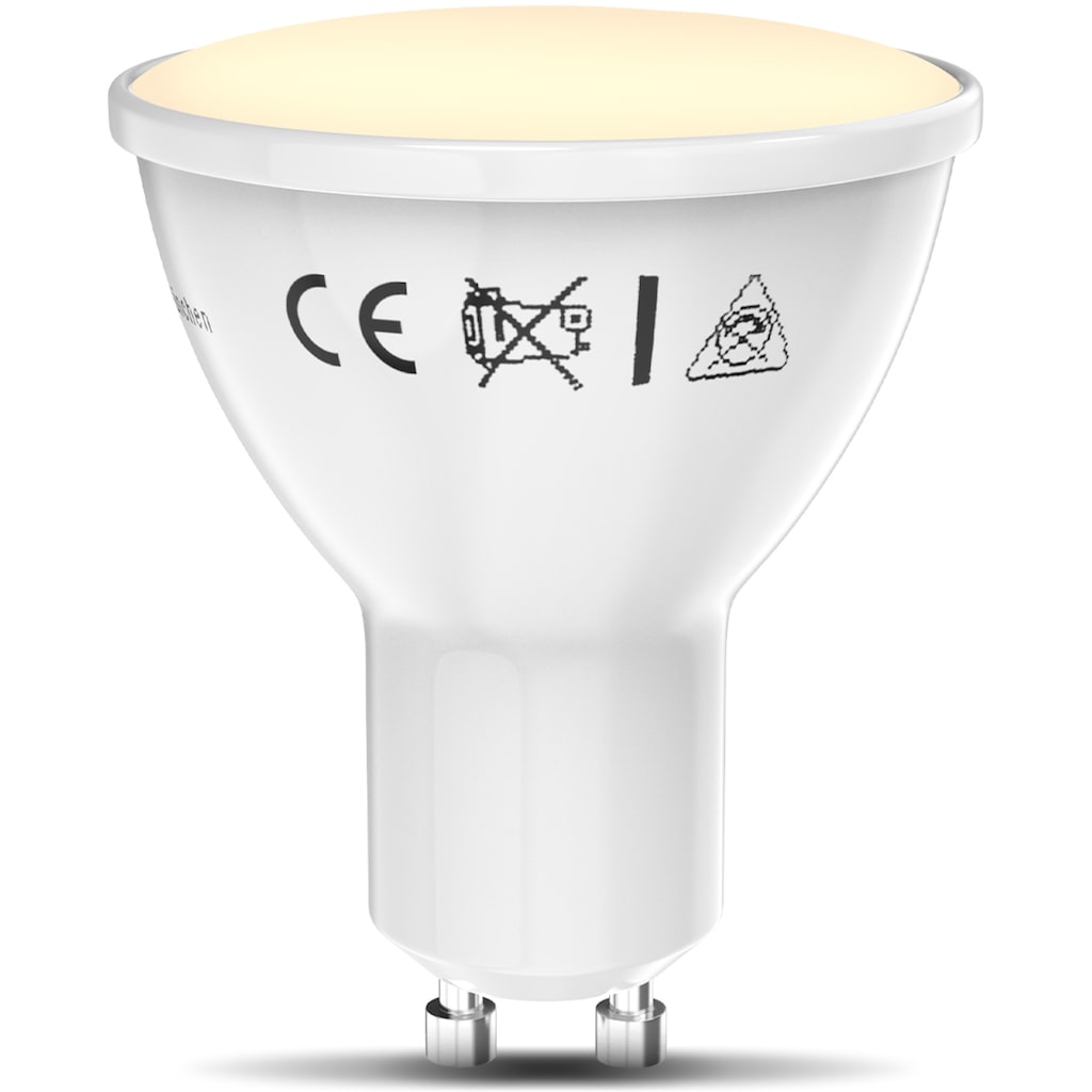 B.K.Licht LED-Leuchtmittel, GU10, 1 St., Warmweiß