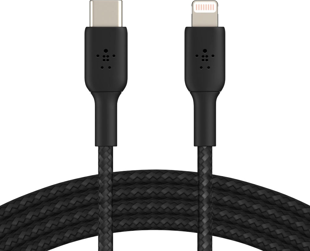 Belkin Smartphone-Kabel »Lightning/USB-C Kabel ummantelt mfi 1m«, Lightning-USB-C, 100 cm