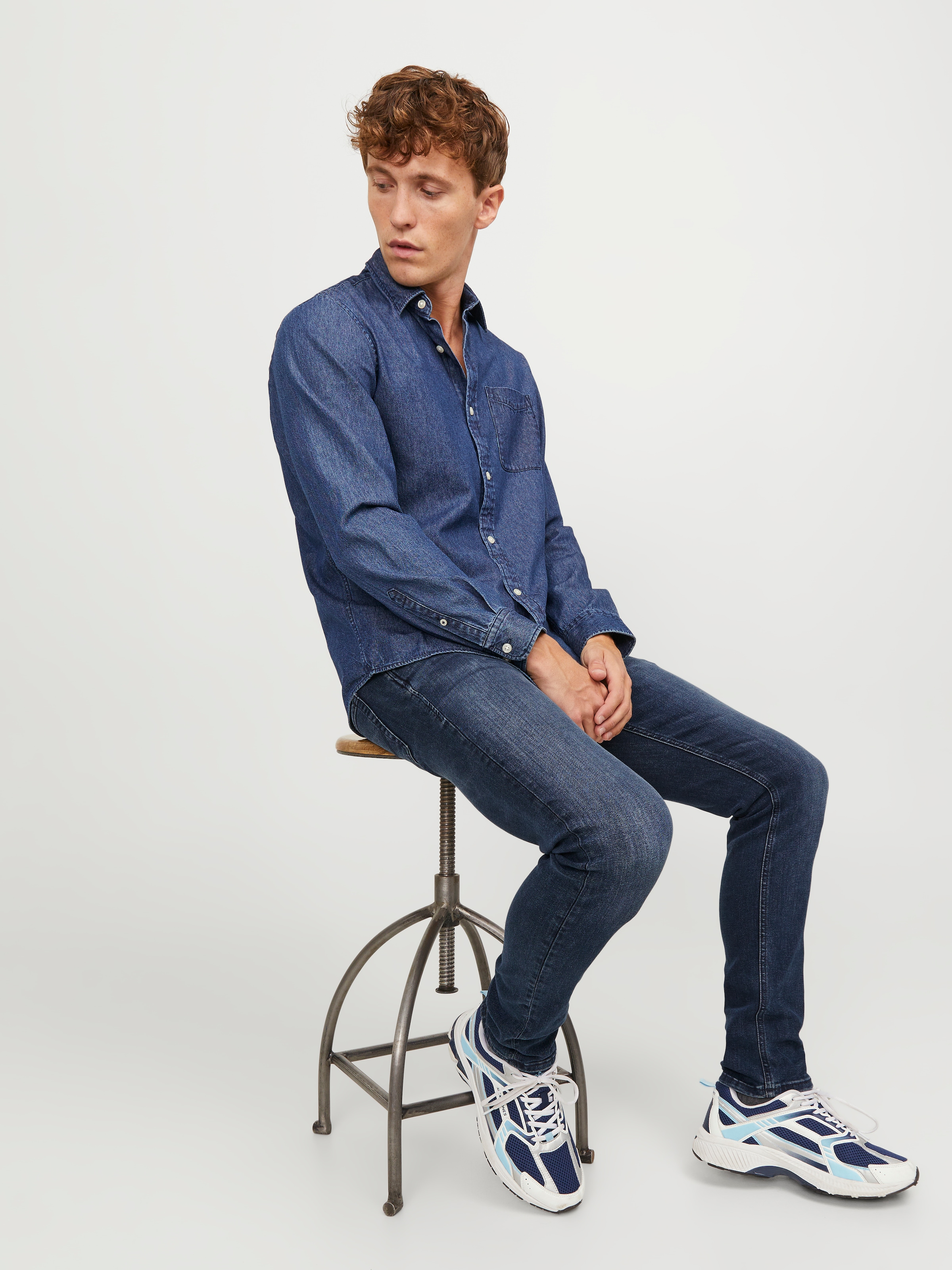Jack & Jones Slim-fit-Jeans »JJIGLENN  Slim-Fit mit Stretch und praktischer 5-Pocket-Form« Baumwollmischung, slim fit