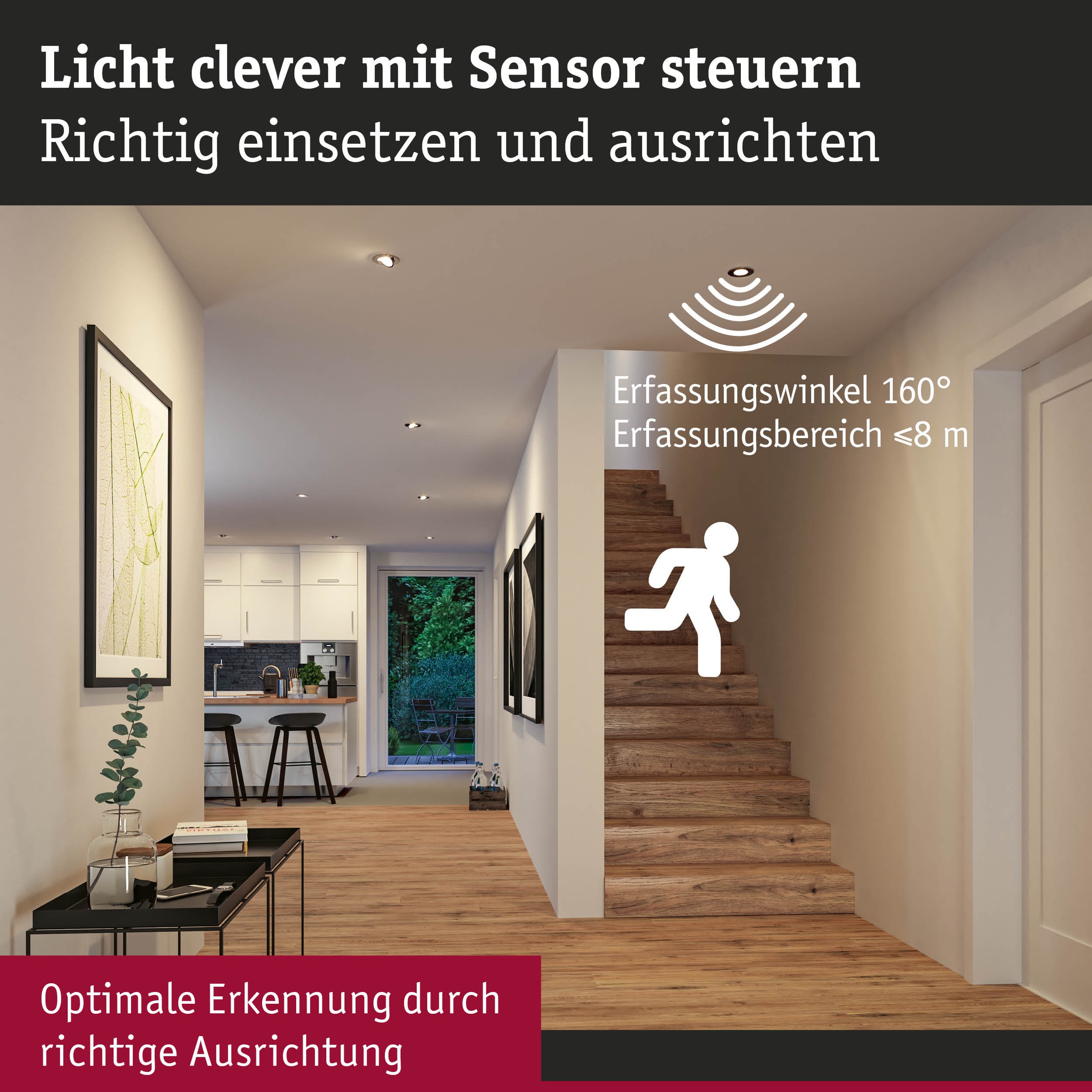 Paulmann Spezialleuchtmittel »Twilight Motion Sensor 550lm 2700K 100° 7W white matt RAL 9003 230V« GU10 1 Stk. Warmweiß Dämmerungsgesteuerter Bewegungsmelder (HF)