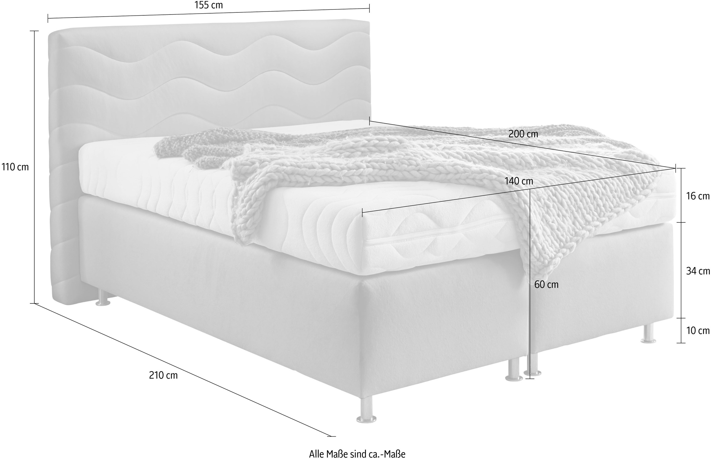 Westfalia Schlafkomfort Boxspringbett »Sigma«