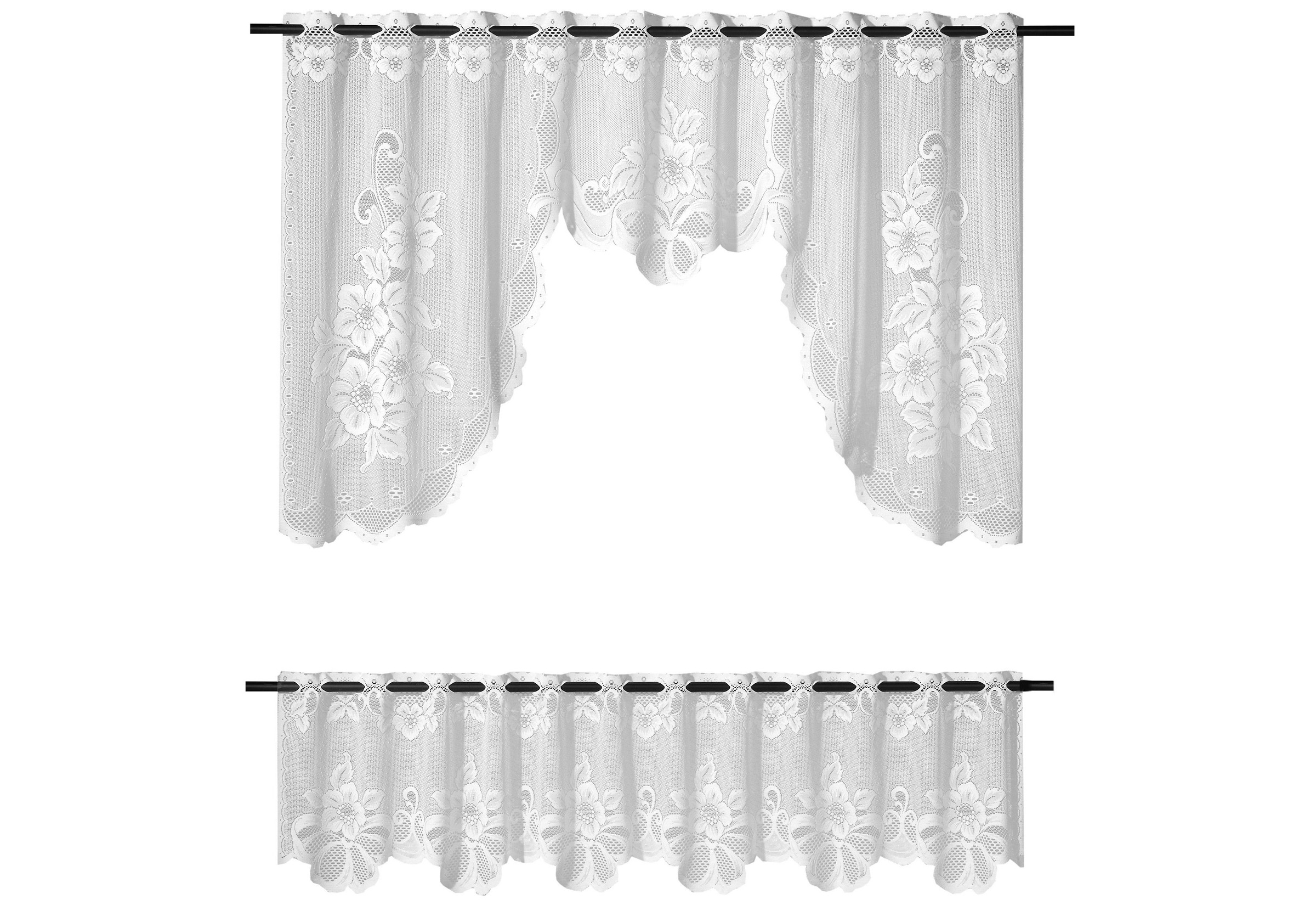 Weckbrodt Scheibengardine »Provance«, (2 St.), Bistro, Jacquard, floral, ge günstig online kaufen