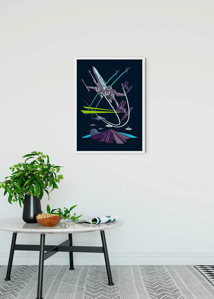 Komar Bild »Star Wars Classic Vector X-Wing« Star Wars 1 Stk. tlg. Wandbild zur Dekoration im Kinderzimmer - ohne Rahmen