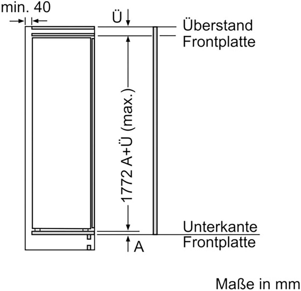 BOSCH Einbaukühlschrank »KIR81NSE0«, KIR81NSE0, 177,2 cm hoch, 54,1 cm breit
