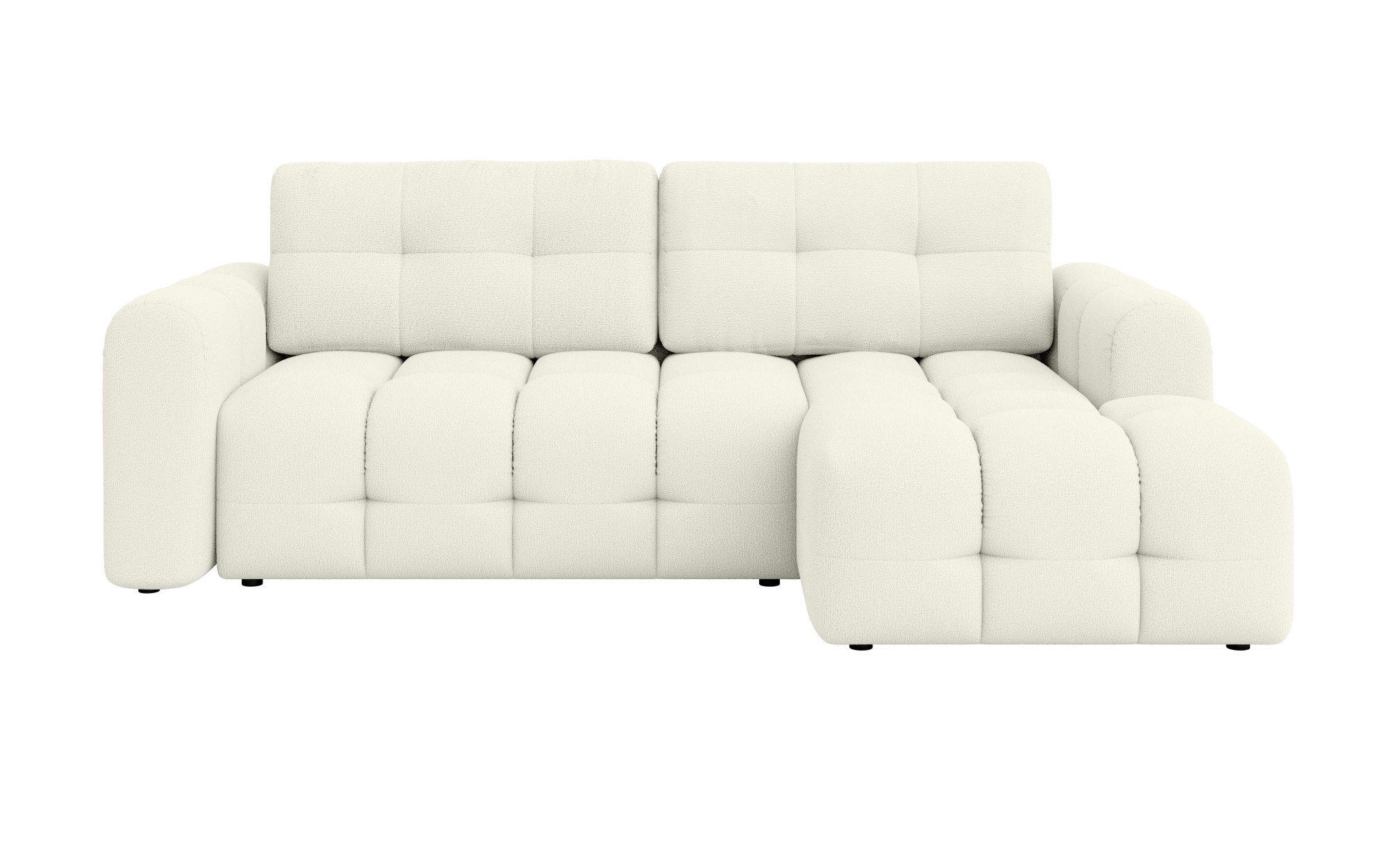 INOSIGN Ecksofa »Manilla, wahlweise mit Bettfunktion, B/T/H 265/170/91 cm«, L-Form mit Recamiere rechts/links bestellbar, Wellenunterfederung