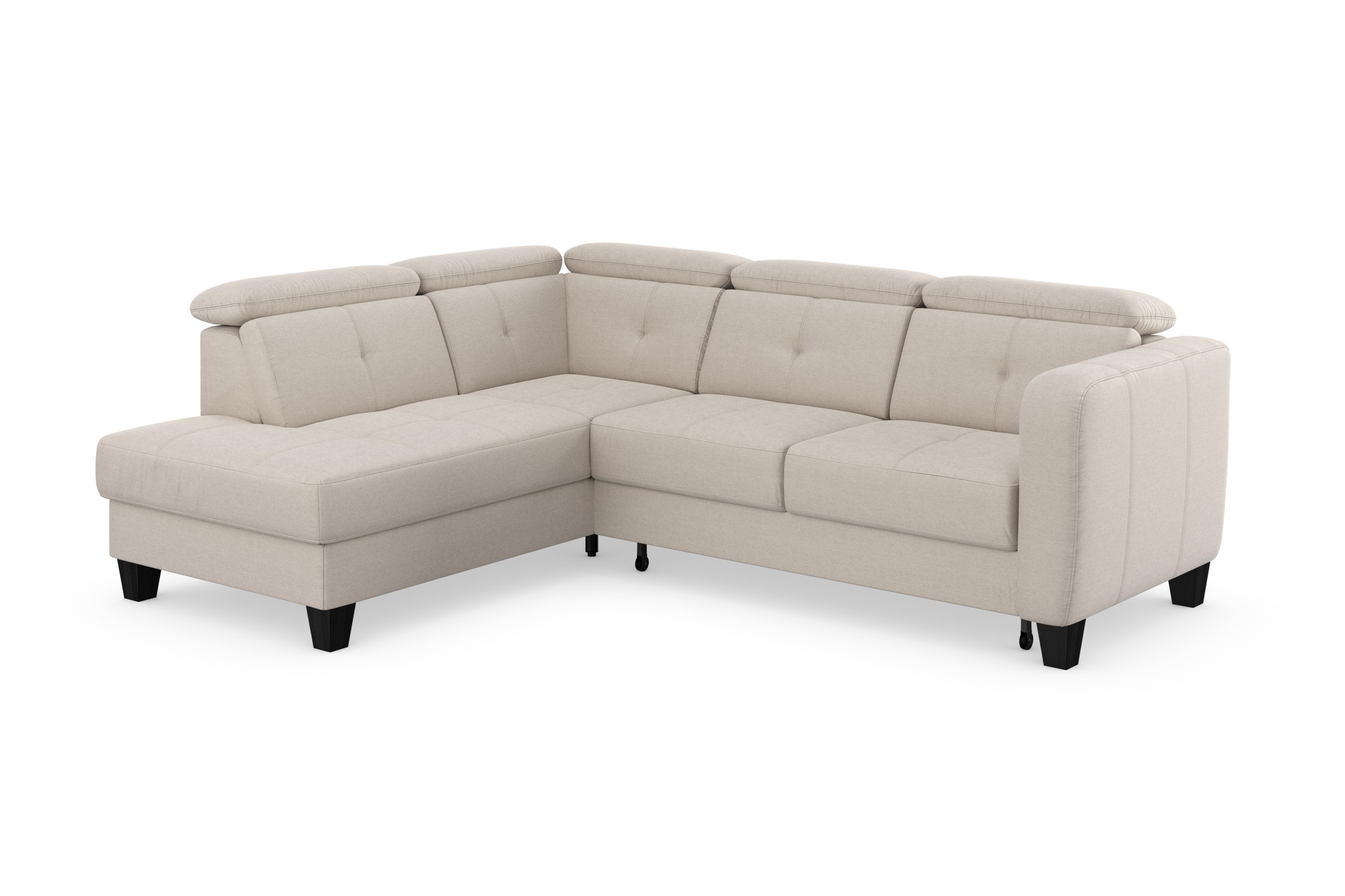 sit&more Ecksofa »Belluci L-Form«, inklusive Federkern, wahlweise mit Bettfunktion und Bettkasten