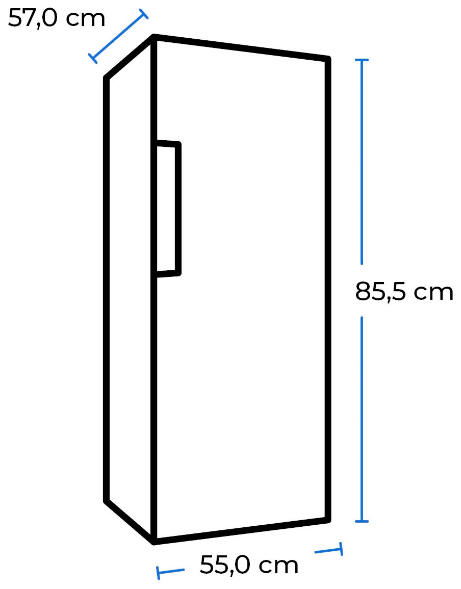 exquisit Kühlschrank »KS16-V-H-040E«, KS16-V-H-040E inoxlook, 85,5 cm hoch, 55  cm breit jetzt im %Sale