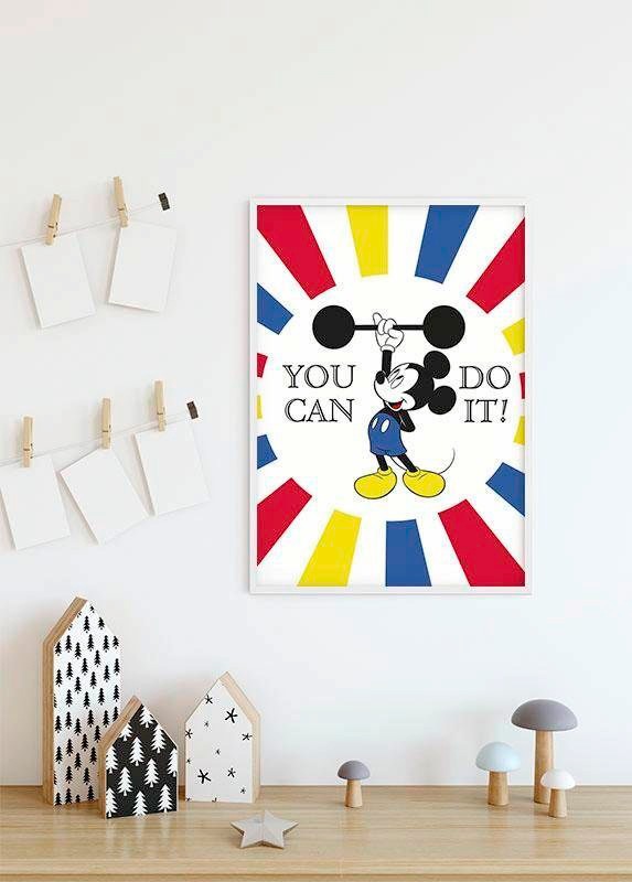 Komar Bild »Mickey Mouse Do it«, Disney, (1 St.), Wandbild zur Dekoration im Kinderzimmer - ohne Rahmen