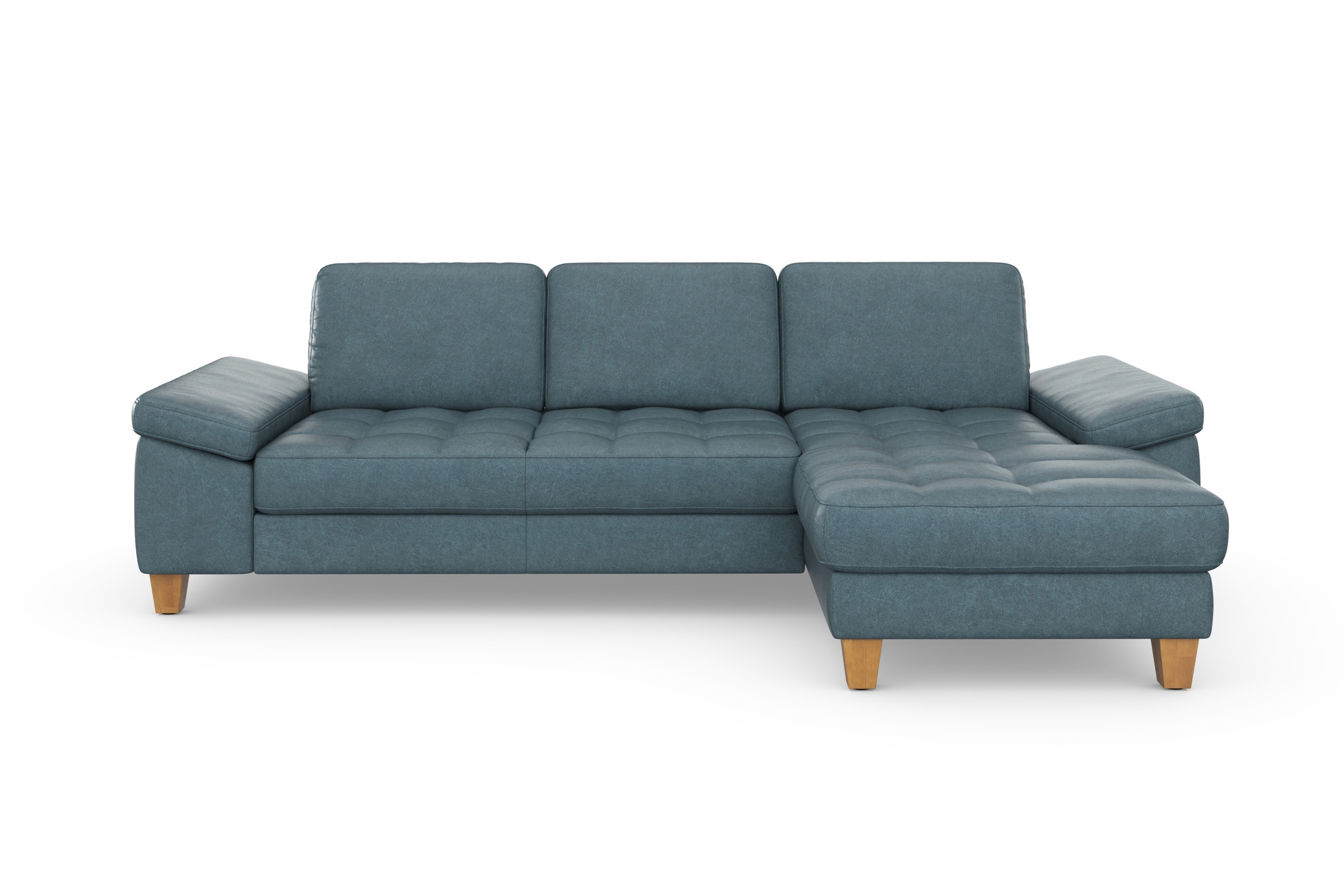 sit&more Ecksofa »Westham L-Form«, mit Recamiere, mit oder ohne Bettfunktion, Bettkasten, Füße Eiche