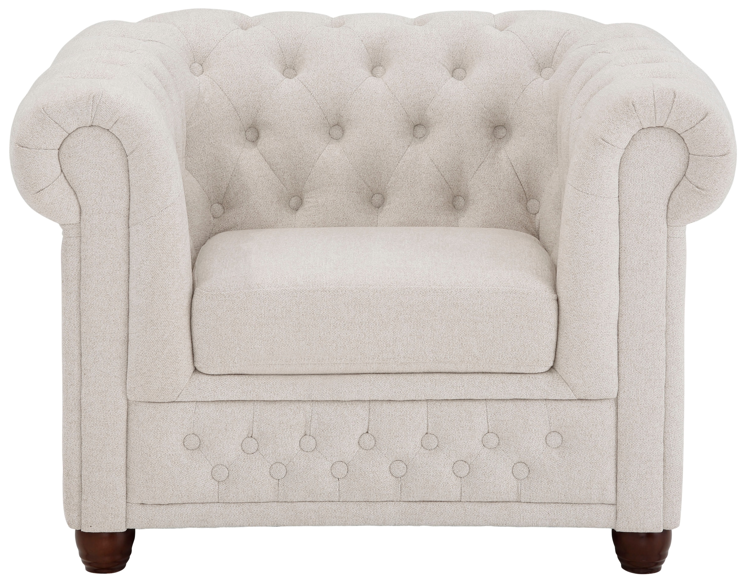 Home affaire Chesterfield-Sessel »New Castle«, hochwertige Knopfheftung, B/T/H: 104/86/72 cm