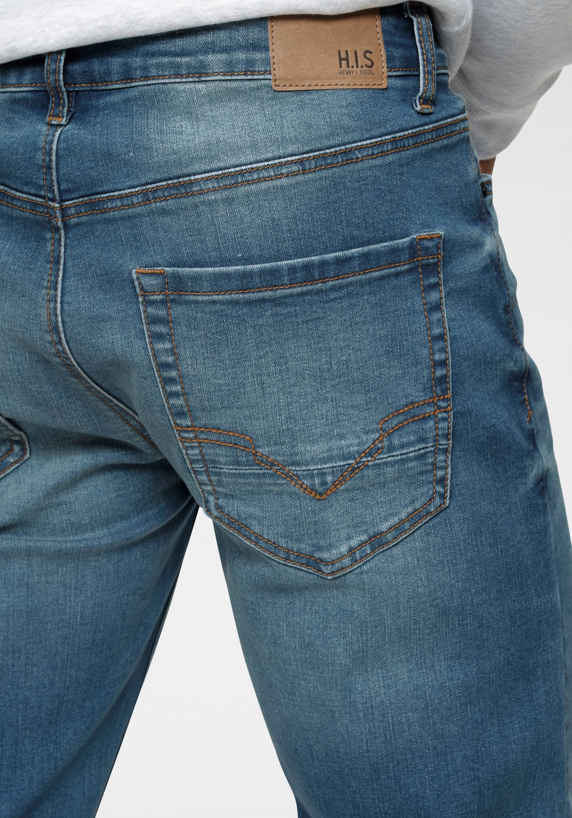 H.I.S Straight-Jeans »DIX«, gerade Beinform, niedrige Leibhöhe, Used-Waschung