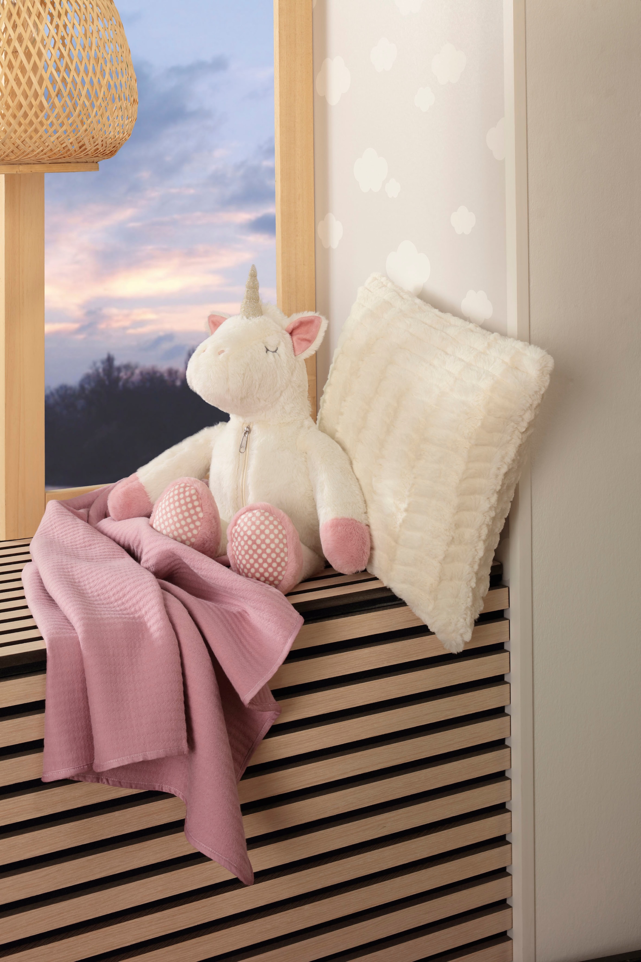 Babydecke »Lily«, mit Einhorn-Kuscheltier