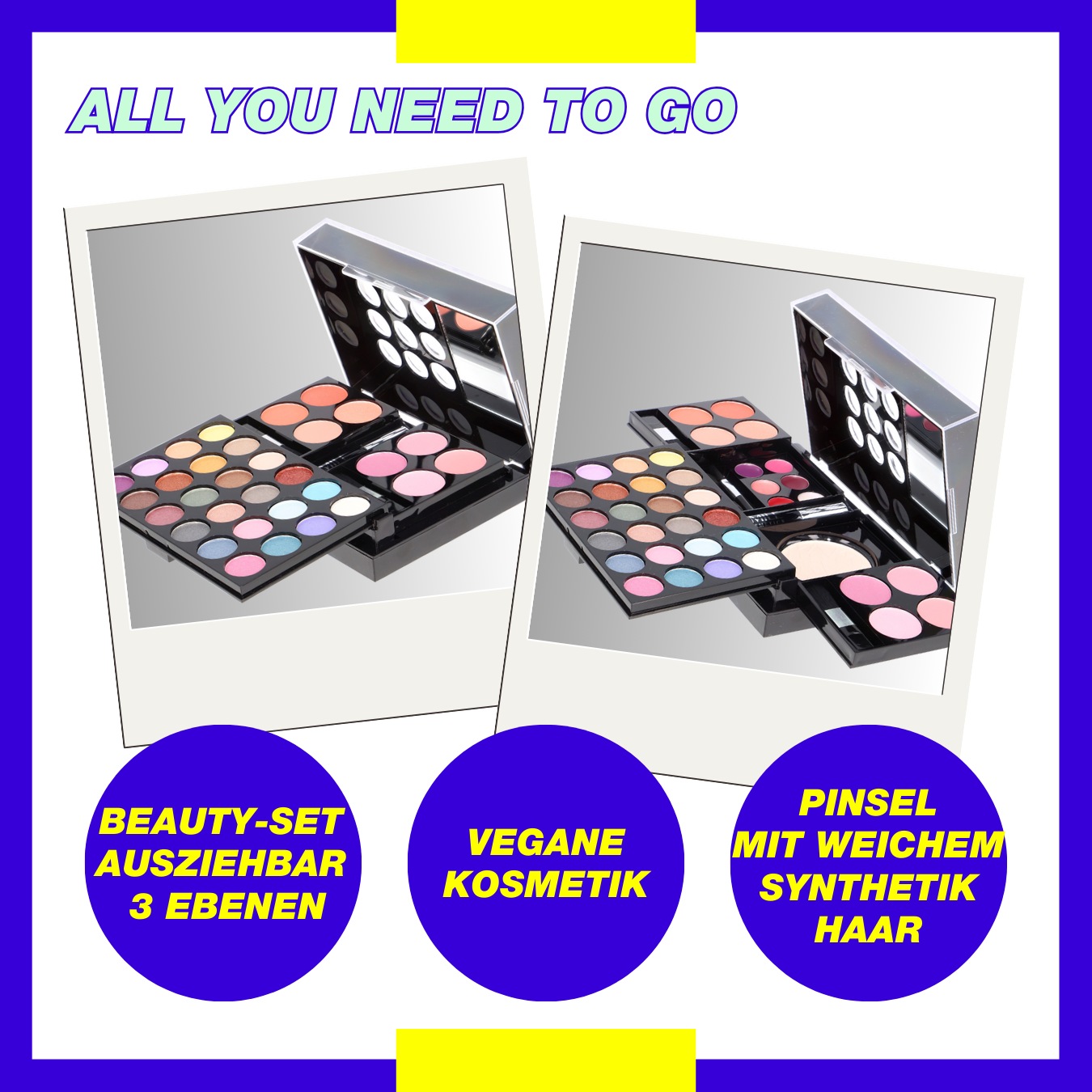 ZMILE COSMETICS Kosmetik-Set »Make-up Set 'All You Need To Go'«, (Packung, 45 tlg.), vegane Kosmetik