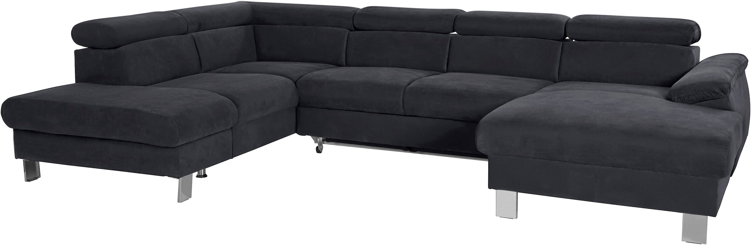 COTTA Wohnlandschaft »Komaris U-Form, B: 320 cm«, mit Kopfteilverstellung, optional Bettfunktion, Bettkasten & Licht