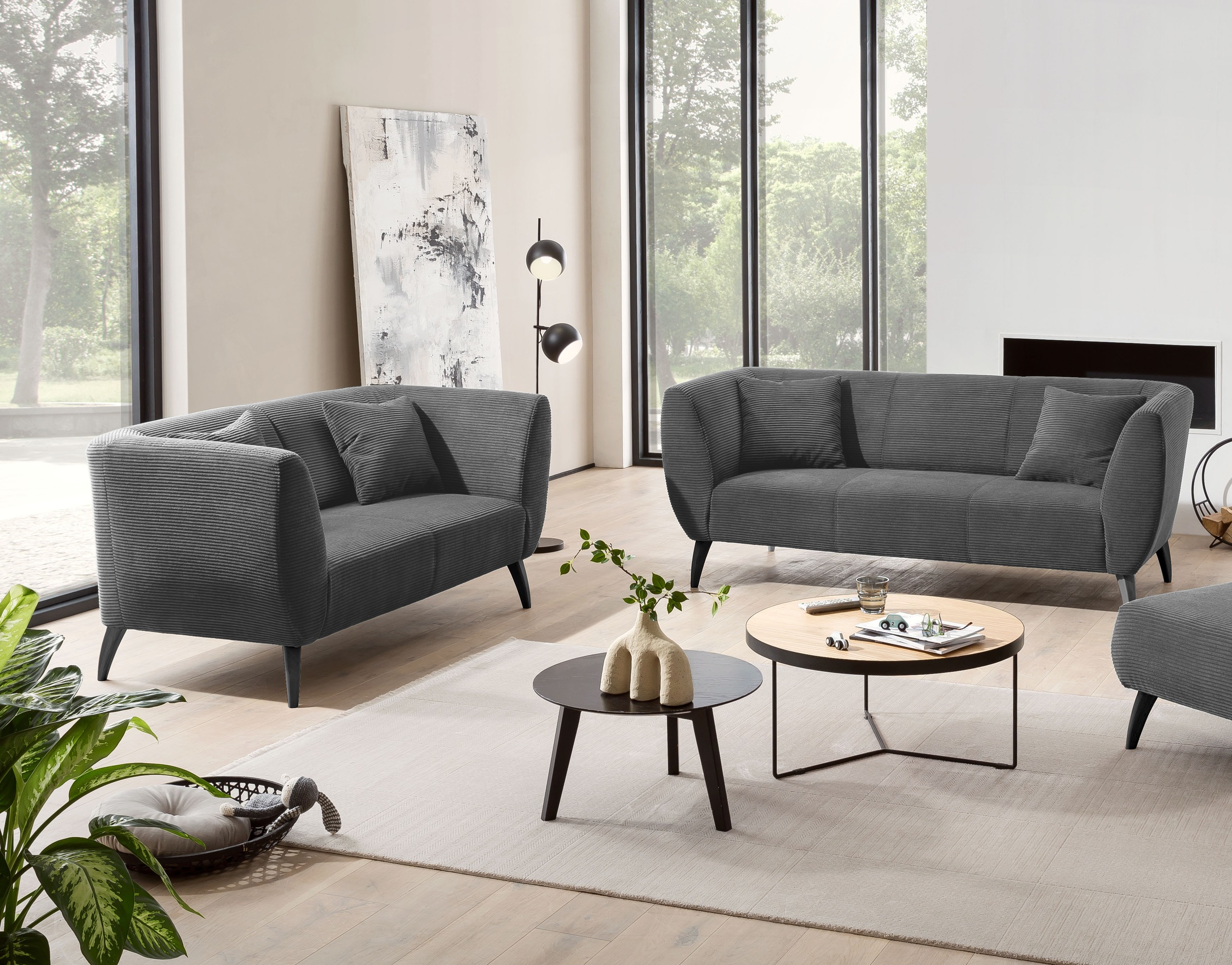 INOSIGN Polstergarnitur »Colori«, (Set, 2 tlg., 3-Sitzer und 2-Sitzer), auc günstig online kaufen