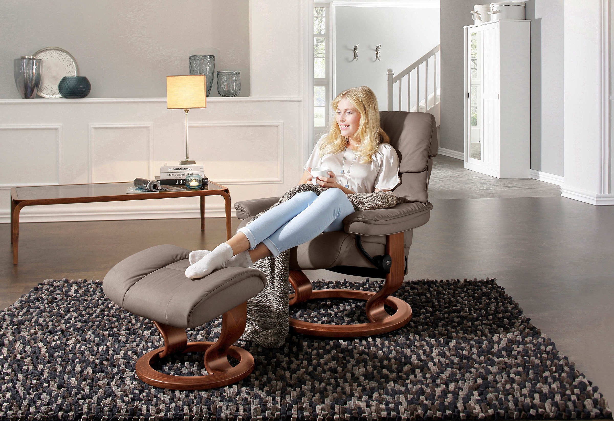 Stressless® Relaxsessel »Ruby«, (Set, Relaxsessel mit Hocker), mit Classic günstig online kaufen