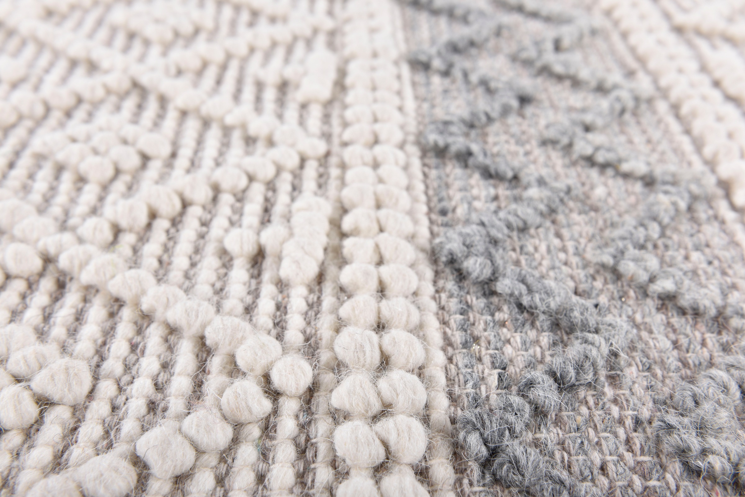 THEKO Wollteppich »Visby - 915« rechteckig 10 mm Höhe reine Wolle, handgewebt, Scandi Design, mit Fransen