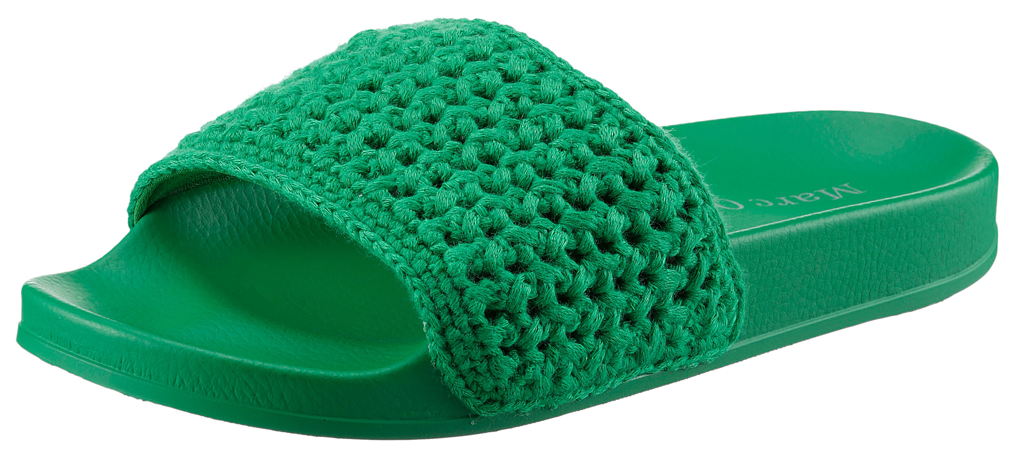 Pantolette, mit breiter Bandage, Gr. 37, grün