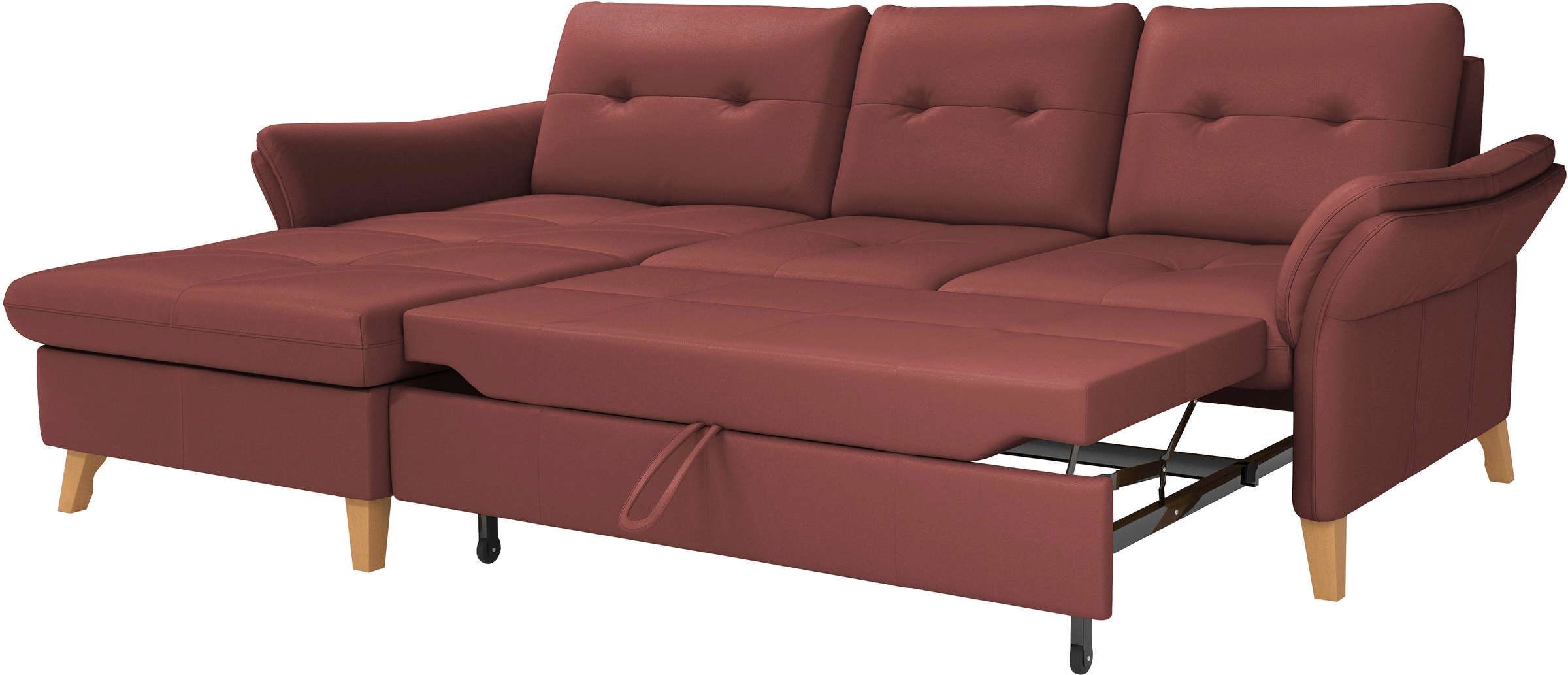 sit&more Ecksofa »Göteborg«, Sitztiefenverstellung und Federkern, wahlweise mit Bettfunktion