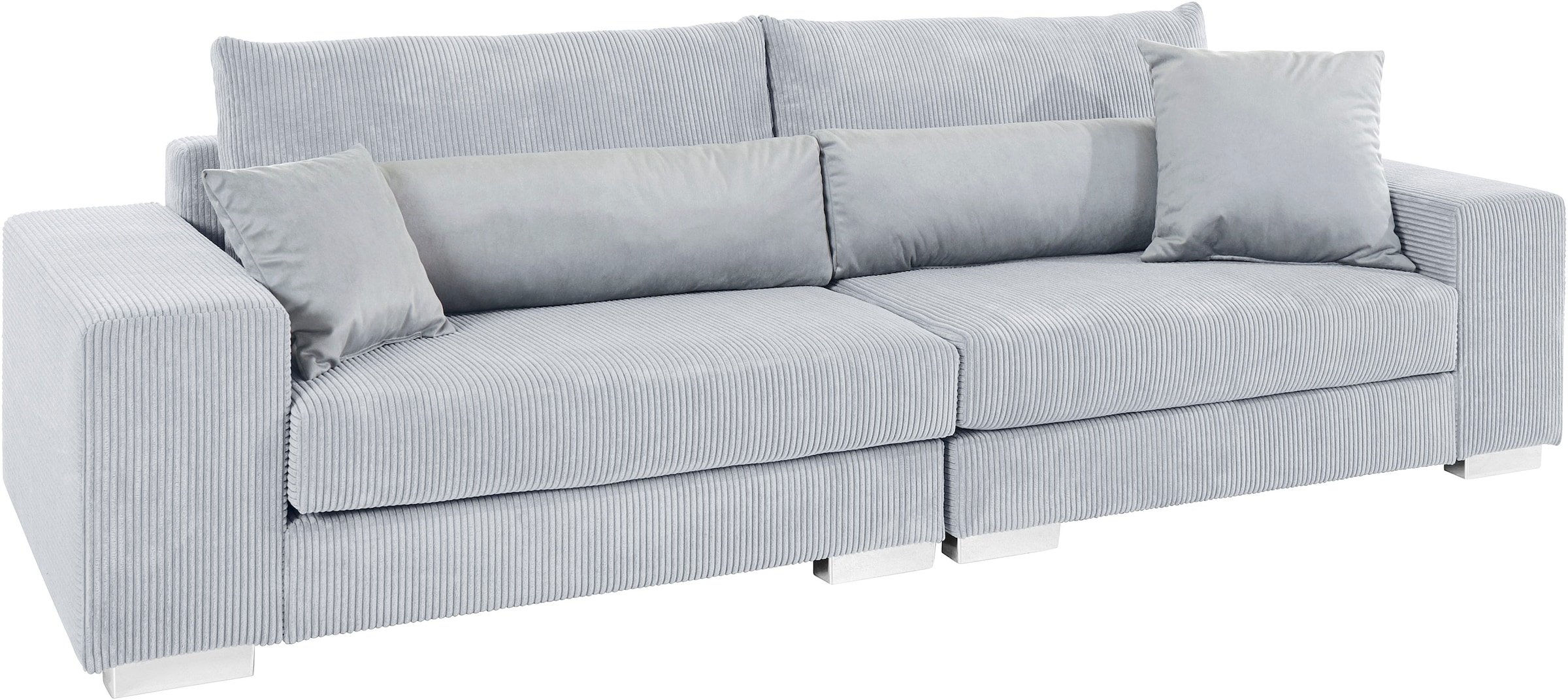 Home affaire Big-Sofa »Vasco«, Breite 277 cm, inkl. 6-teiliges Kissenset, in Cord