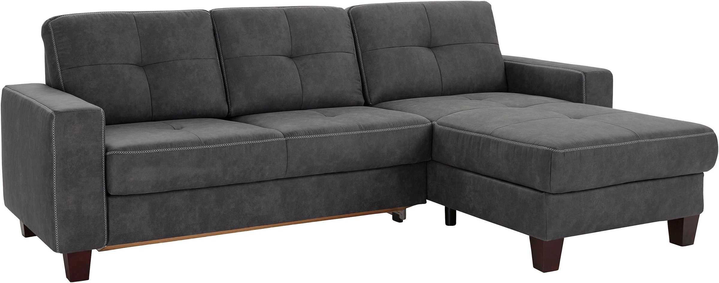 Places of Style Ecksofa »Varese L-Form«, wahlweise mit Bettfunktion und Vorziehfunktion