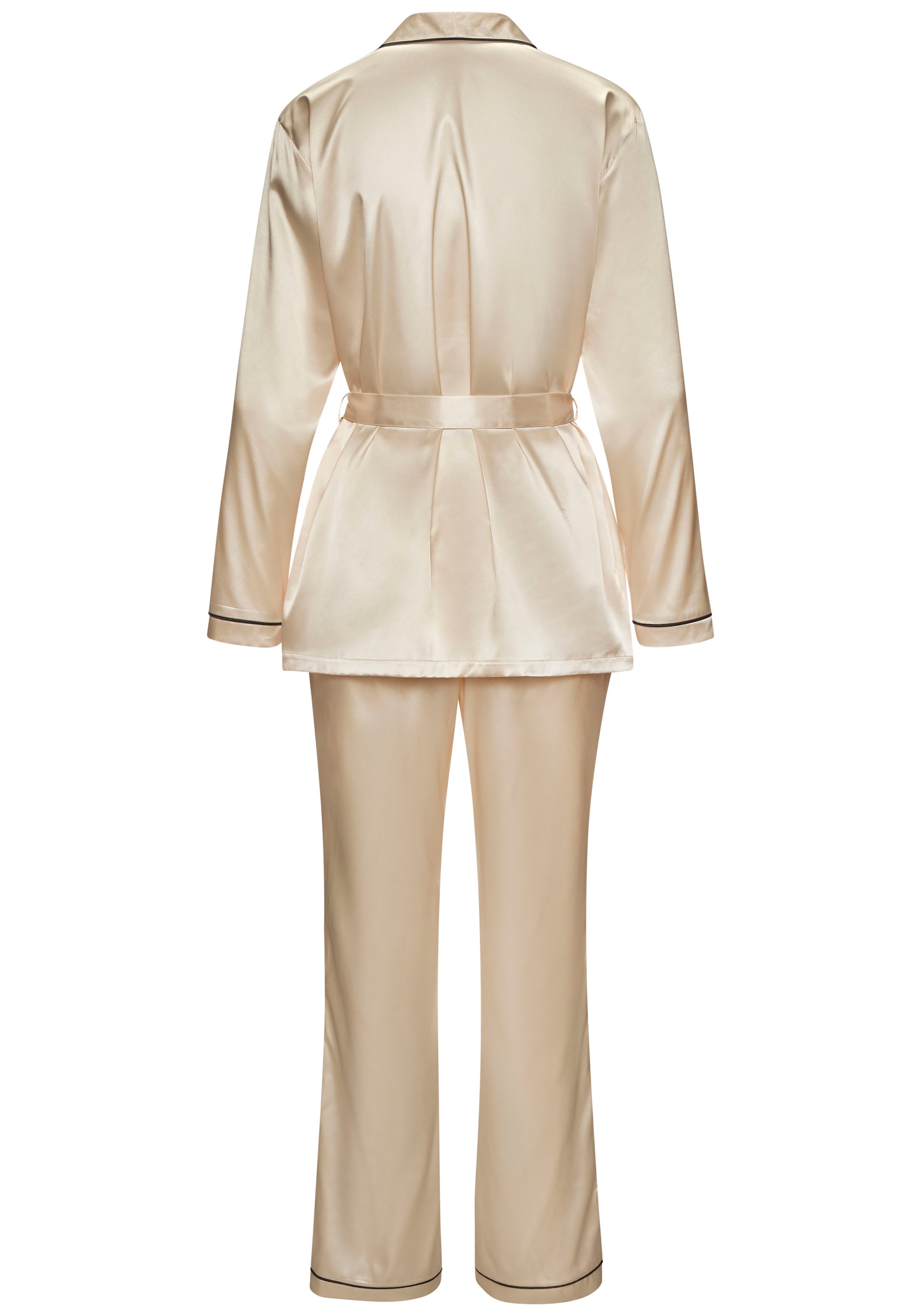 Bruno Banani Pyjama, (2 tlg., 1 Stück), mit Kontrastpaspel-Details