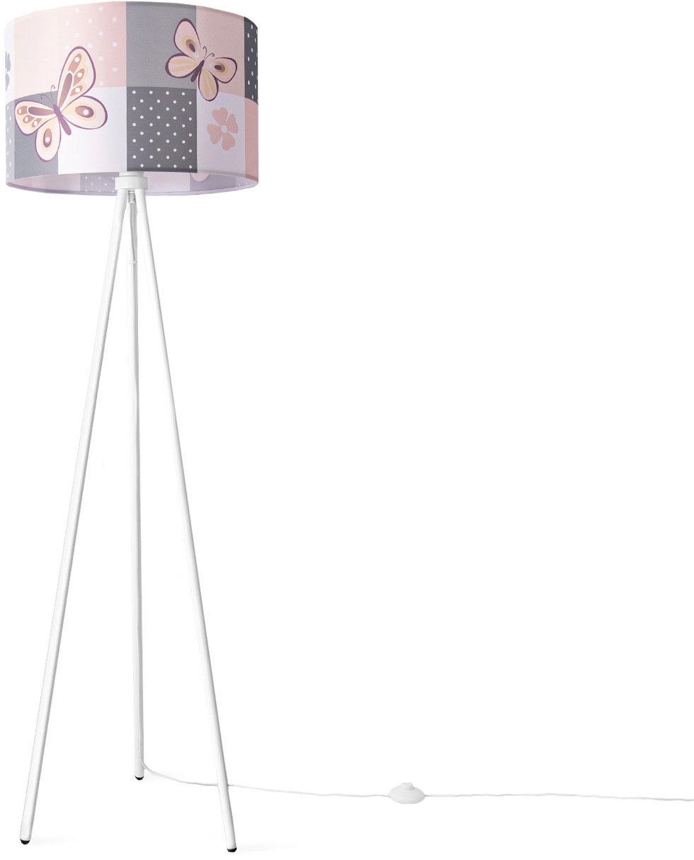 Paco Home Stehlampe »Trina Cosmo«, Leuchtmittel E27 | ohne Leuchtmittel, Lampe Kinderzimmer Kinderlampe Babyzimmer E27 Schmetterling Blumen