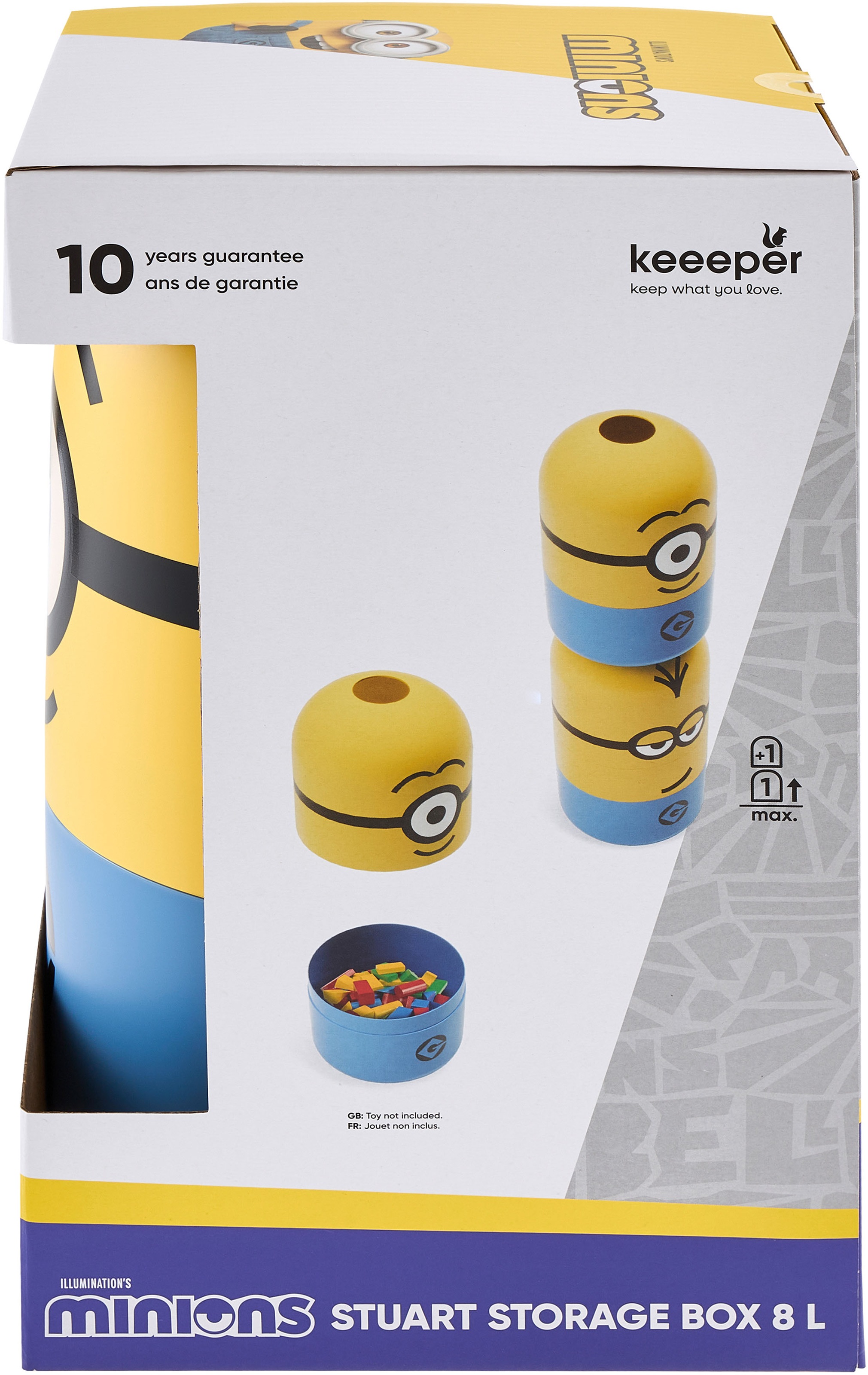 keeeper Aufbewahrungsbox »Stuart "minions" Aufbewahrungsdose 8L« keeeper mit Design aus "Ich einfach unverbesserlich"