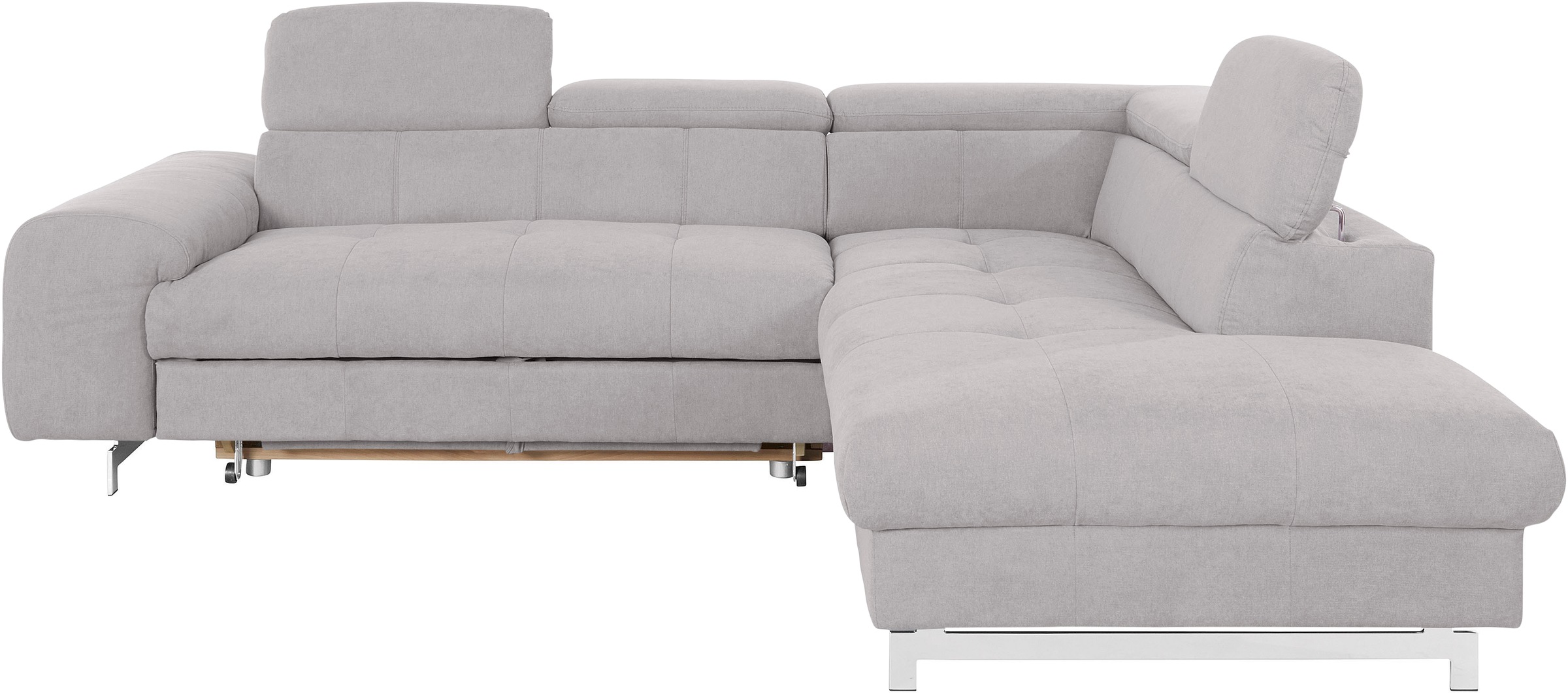 COTTA Ecksofa "Chef L-Form", mit Kopfteilverstellung, edle Metallkufen, wah günstig online kaufen