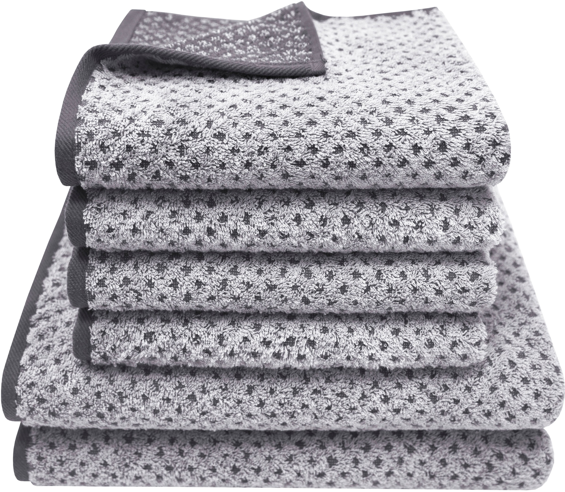 Dyckhoff Handtuch Set »Golden Shades Rhombus« Set 6 Stk. Walkfrottier Kusch günstig online kaufen