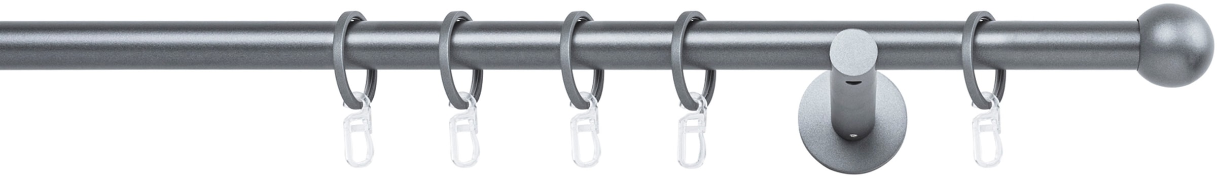 mydeco Gardinenstange »20mm Ball Wandträger 12 cm« 1 läufig-läufig Fixmaß