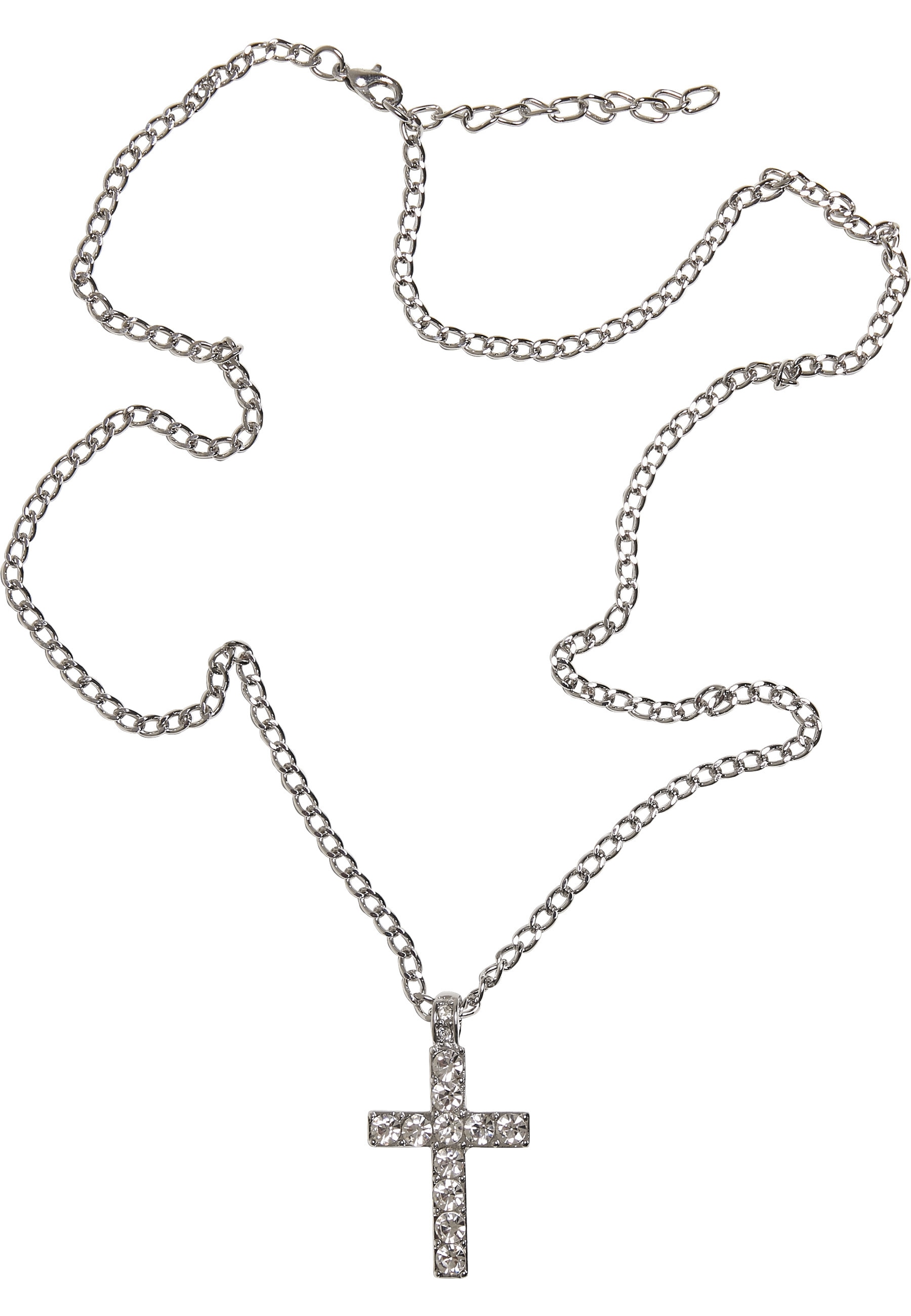 URBAN CLASSICS Edelstahlkette »Urban Classics Unisex Diamond Cross Necklace«