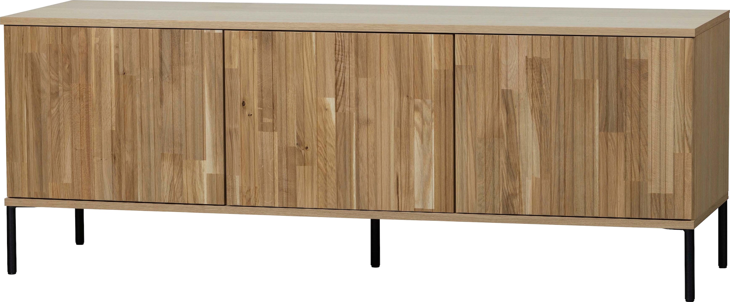 WOOOD Sideboard »New Gravure, TV-Kommode, Breite 100 cm oder 150 cm«, Kommode Höhe 56 cm, mit grafischen Relieftüren, viel Stauraum