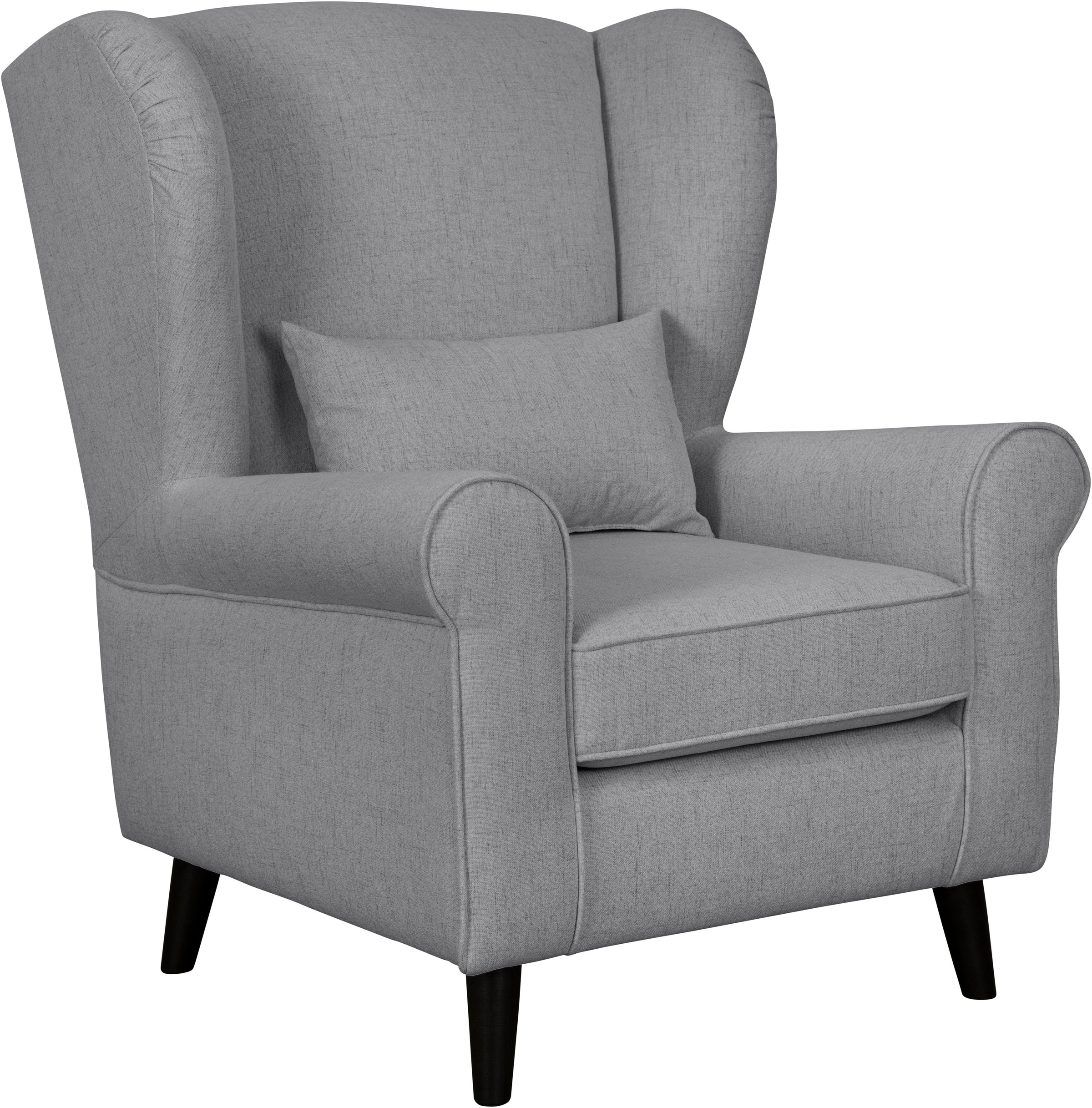 Home affaire Sessel »Ohrensessel CHISTELLE, wahlweise mit Polsterhocker«, mit Wellenunterfederung, Maße: B/T/H: 81/87/99 cm