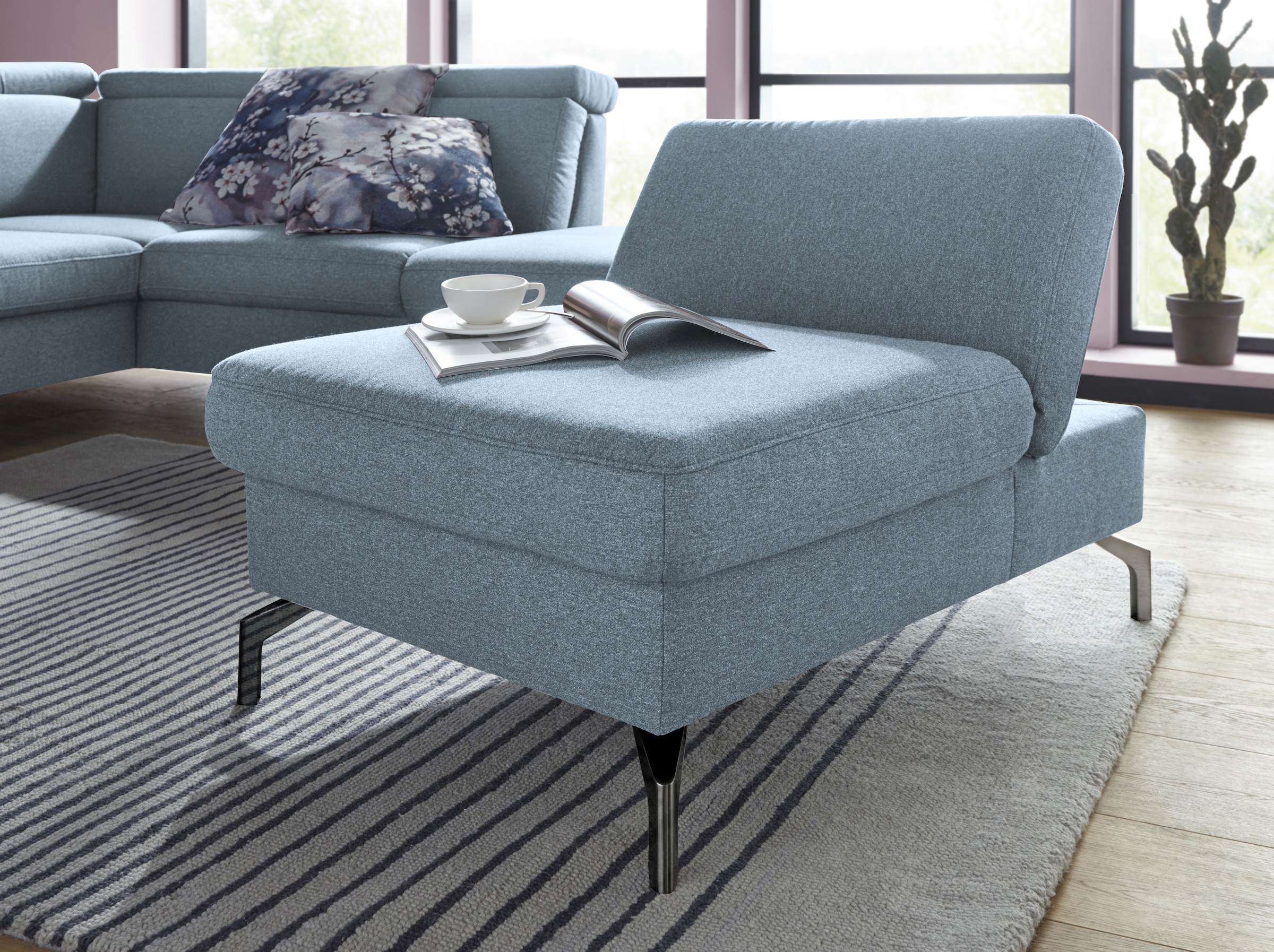 sit&more Hocker »Brisbane«, Fußhöhe 15 cm, mit Federkern und Klappfunktion günstig online kaufen