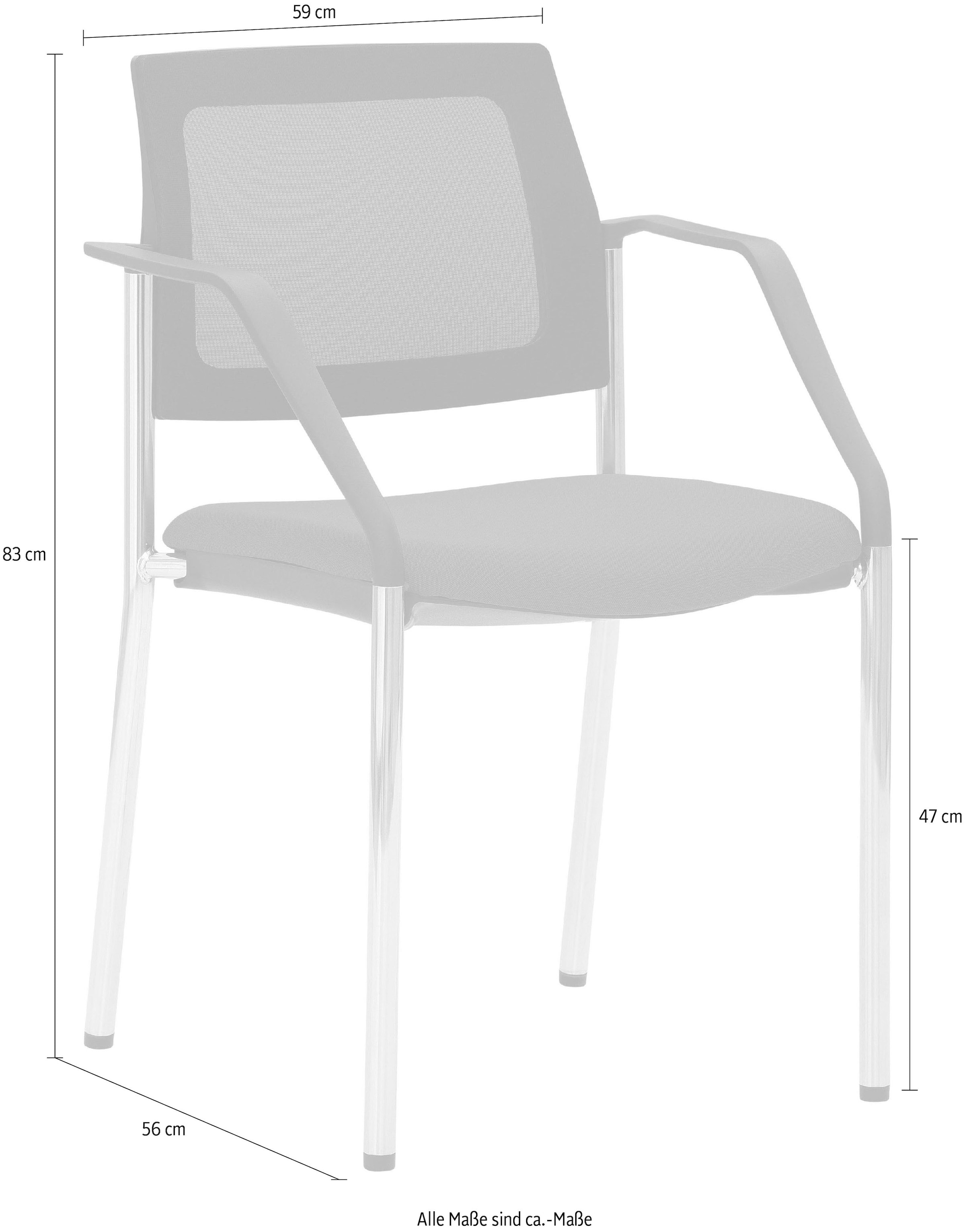Mayer Sitzmöbel Besucherstuhl »2519«, Struktur (recyceltes Polyester), stapelbar bis 6 Stück