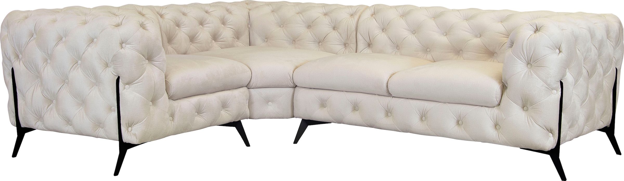 Home affaire Chesterfield-Sofa »Amaury L-Form« moderne Chersterfield-Optik, günstig online kaufen