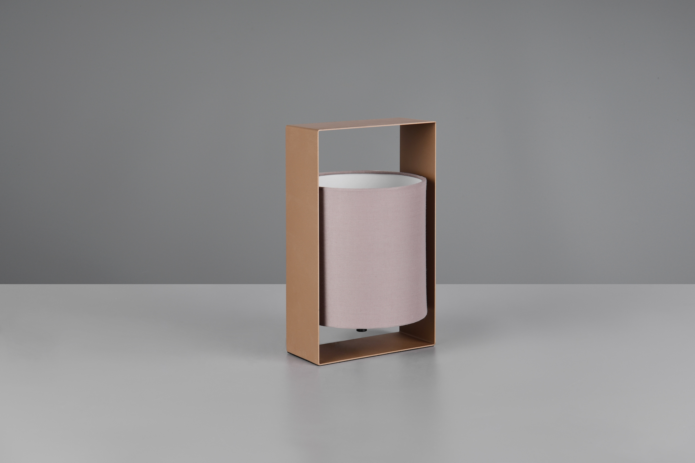 REALITY Leuchten Tischleuchte »PAIL, Tischlampe mit Schnurschalter, exkl 1x E27 max 10W, Stoffschirm«, 1 flammig, Leuchtmittel E27 | Leuchtmittel wechselbar, Design Tischleuchte Metallrahmen mit Stoffschirm, 16x27x15 cm (B/H/T)