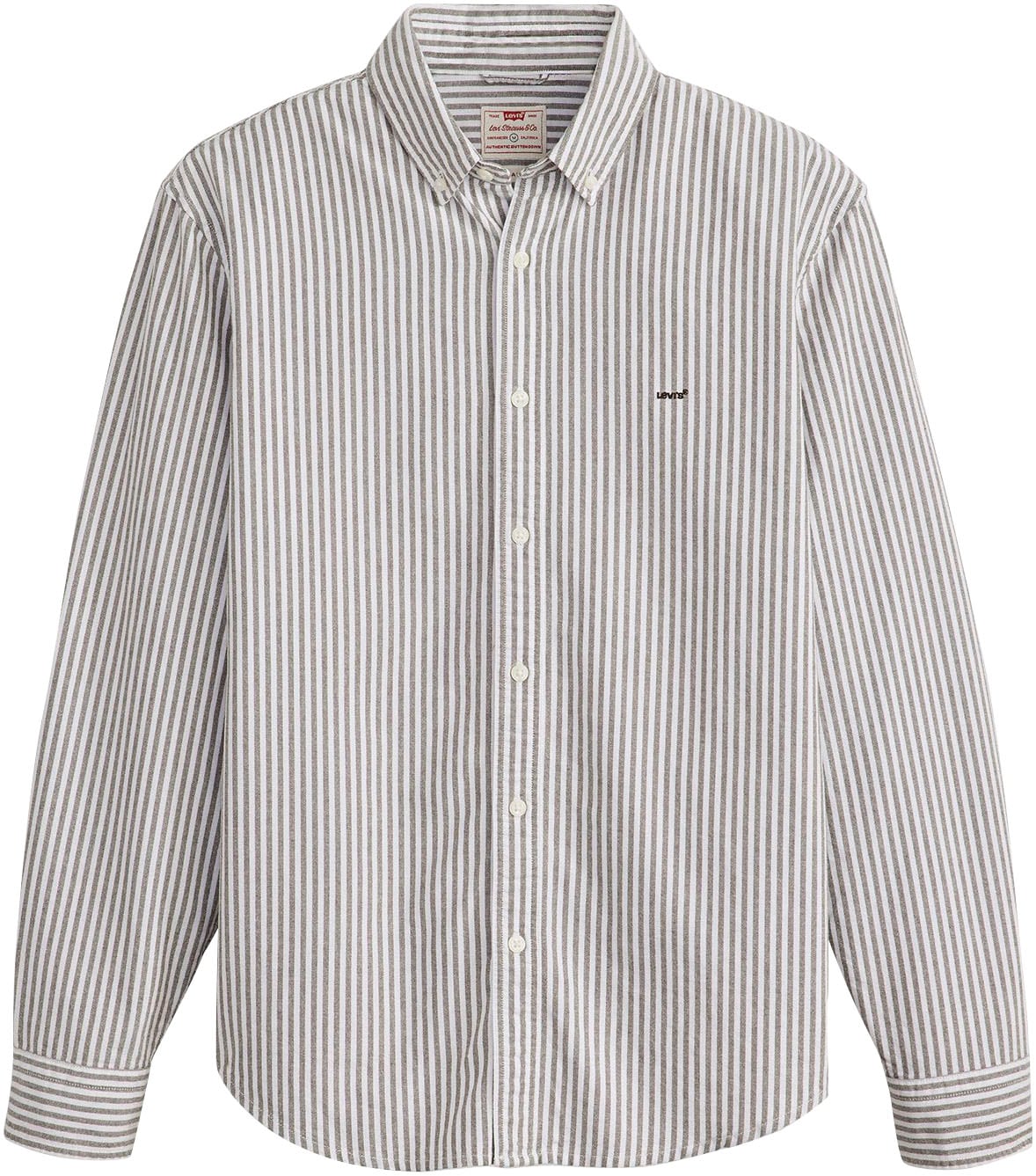Levi's® Langarmhemd »AUTHENTIC BUTTON DOWN«, mit Ton-in-Ton Logostickerei auf der Brust