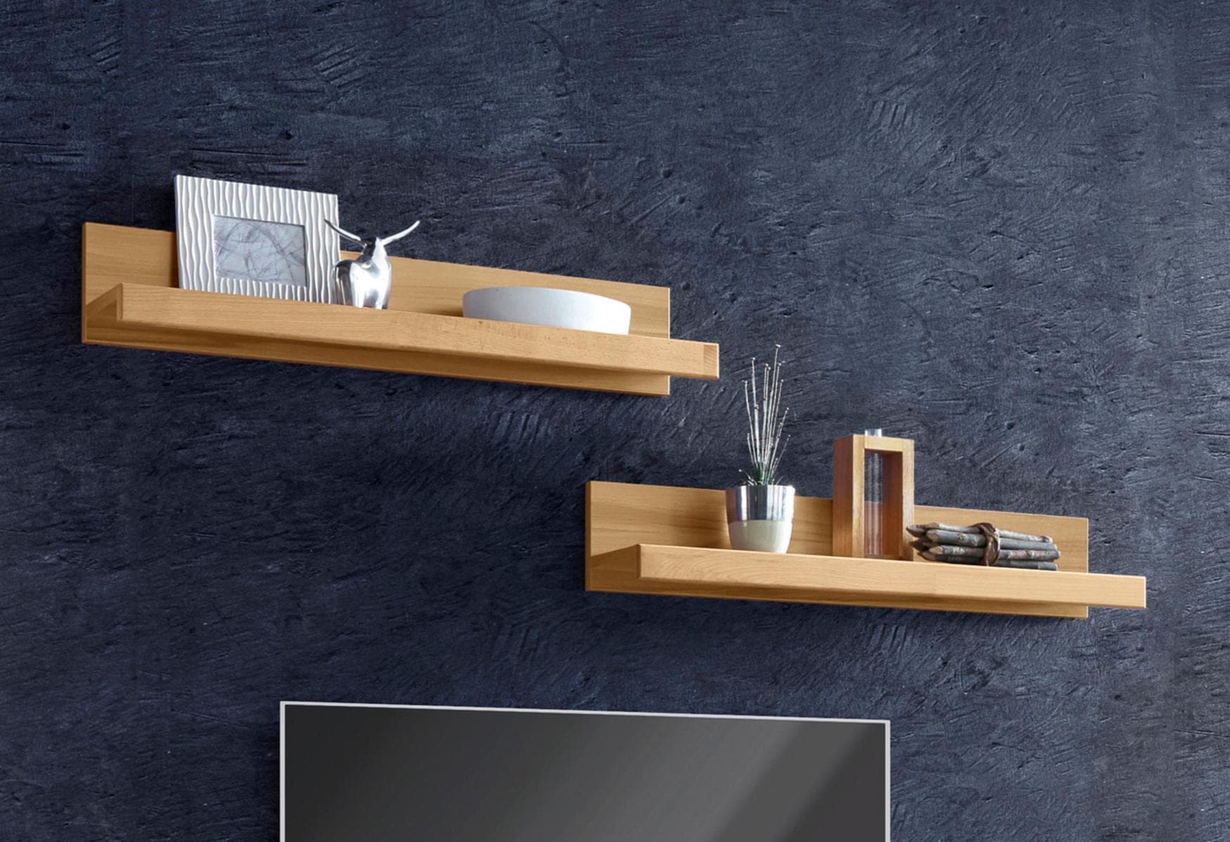 Home affaire Wandregal »Logo,teilmassiv, Breite: je 90 cm« Set, 2 Stk. tlg. günstig online kaufen