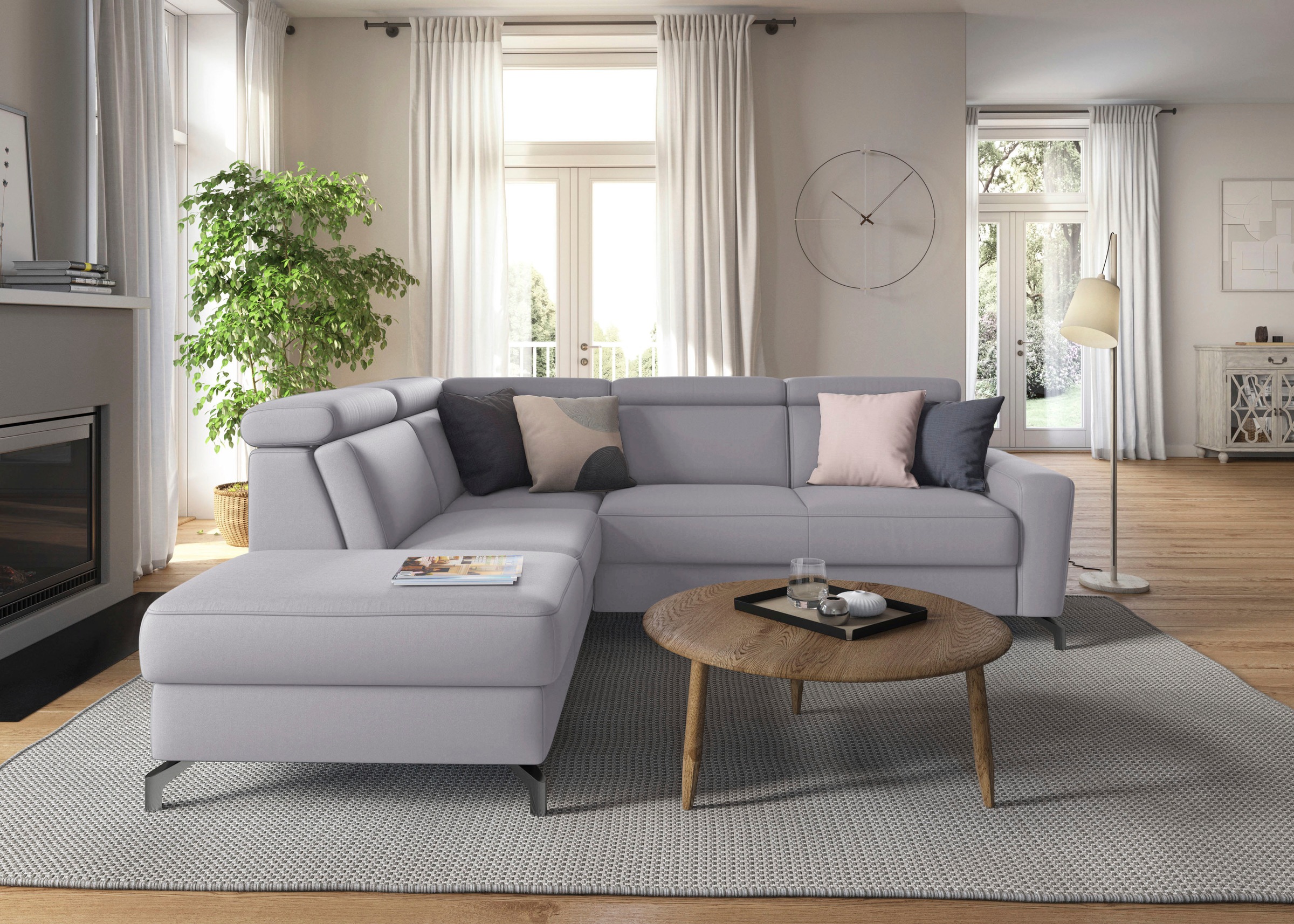 sit&more Ecksofa »Scarlett L-Form« inklusive Kopfteilverstellung, wahlweise günstig online kaufen