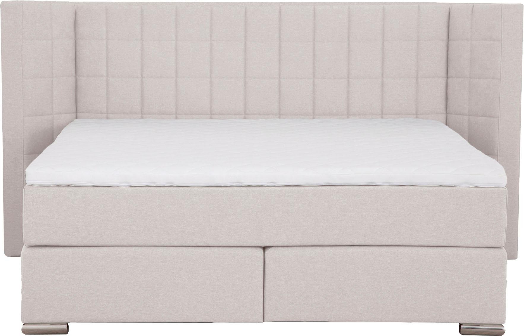 Home affaire Boxspringbett »Piazza« mit Steppung und Kopfteil mit seitliche günstig online kaufen