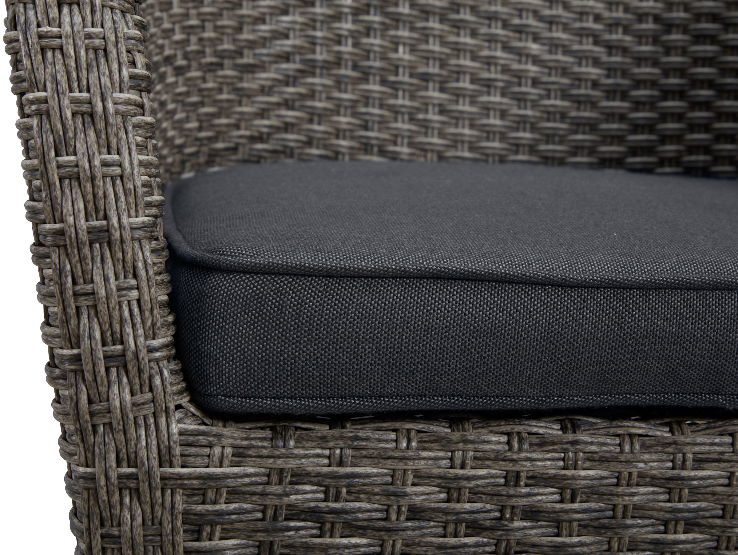 MERXX Gartenstuhl »Paris Boulevard«, (Set), 2 St., 2er Set, Polyrattan/Edelstahl, inkl. Sitzkissen